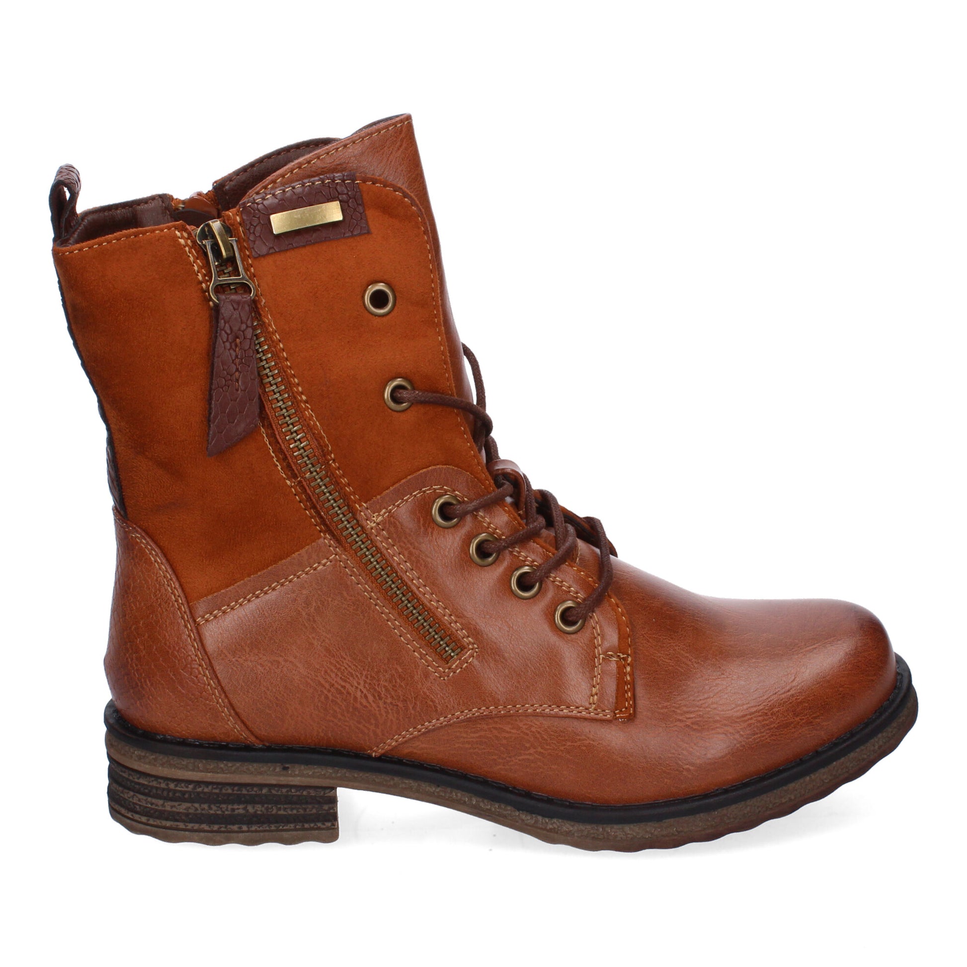 Botas casual camel con cordones
