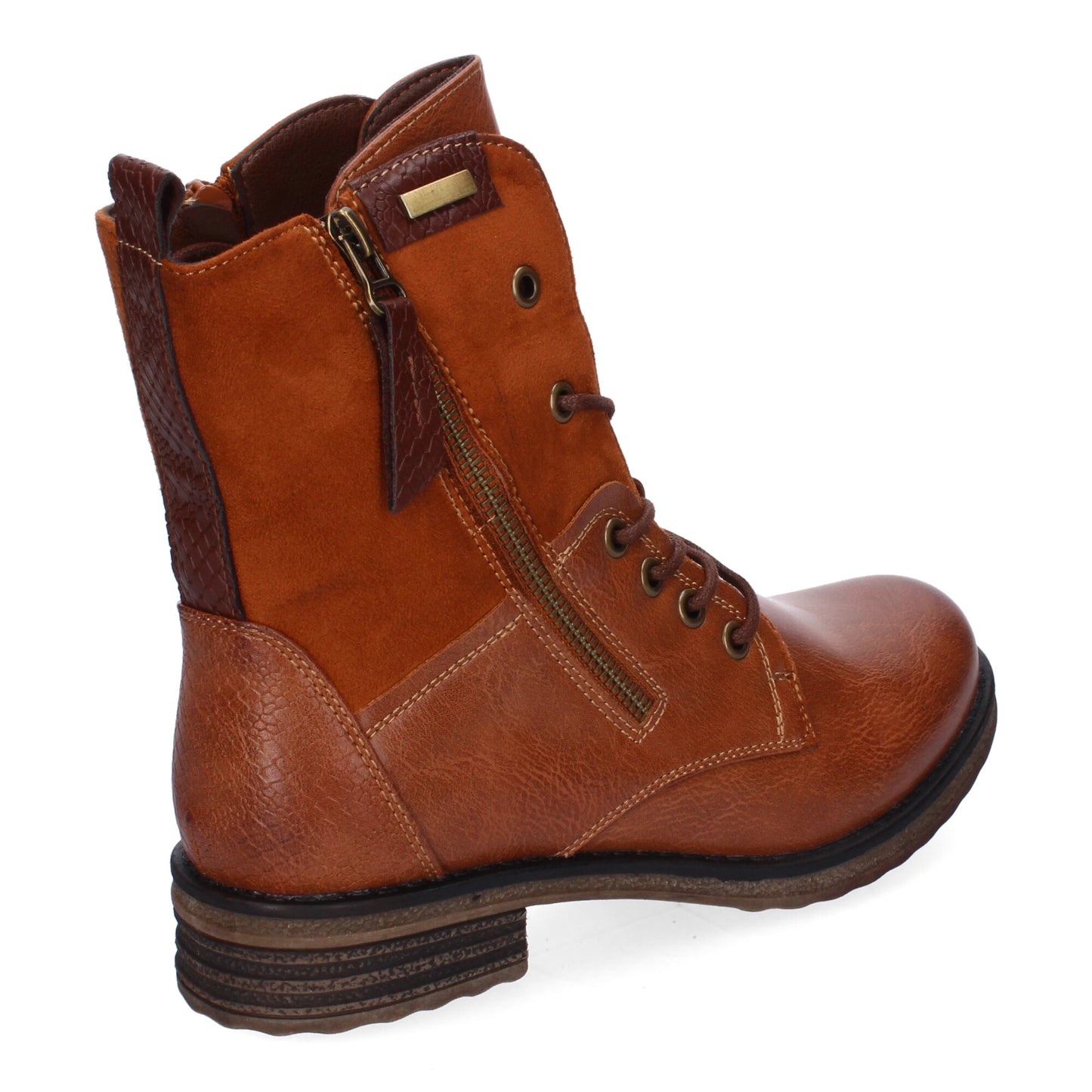 Botas casual camel con cordones
