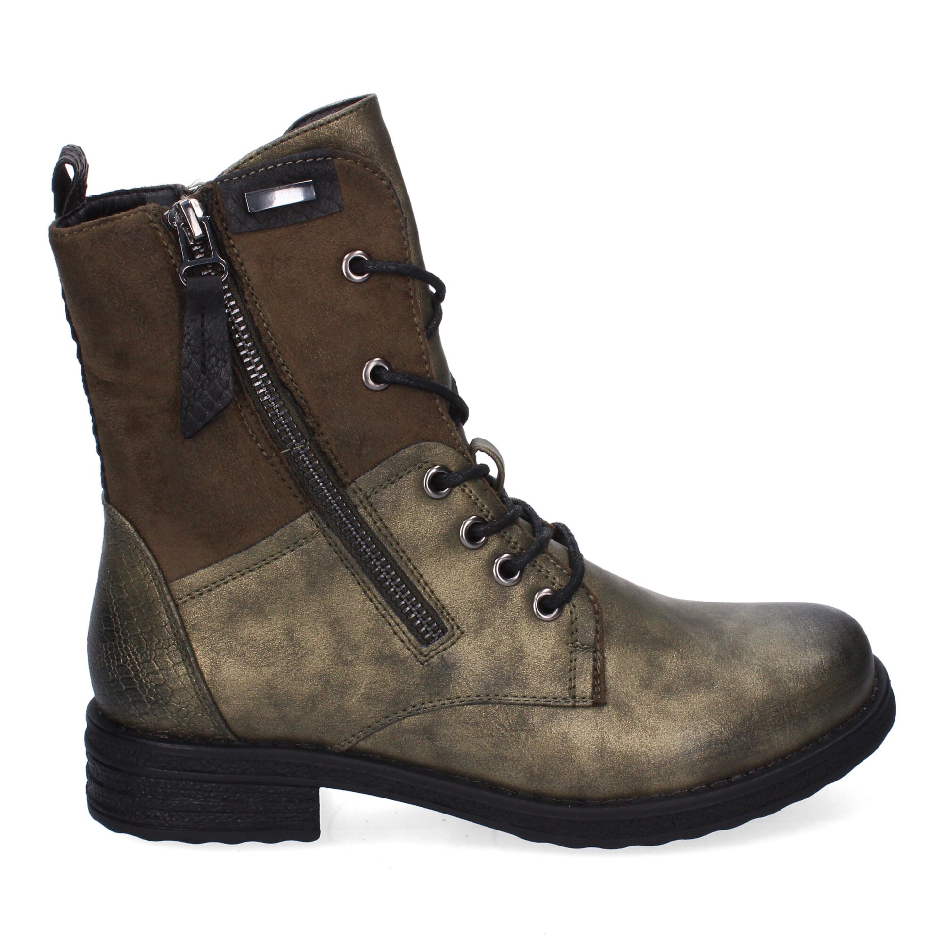 Botas casual verdes con cordones