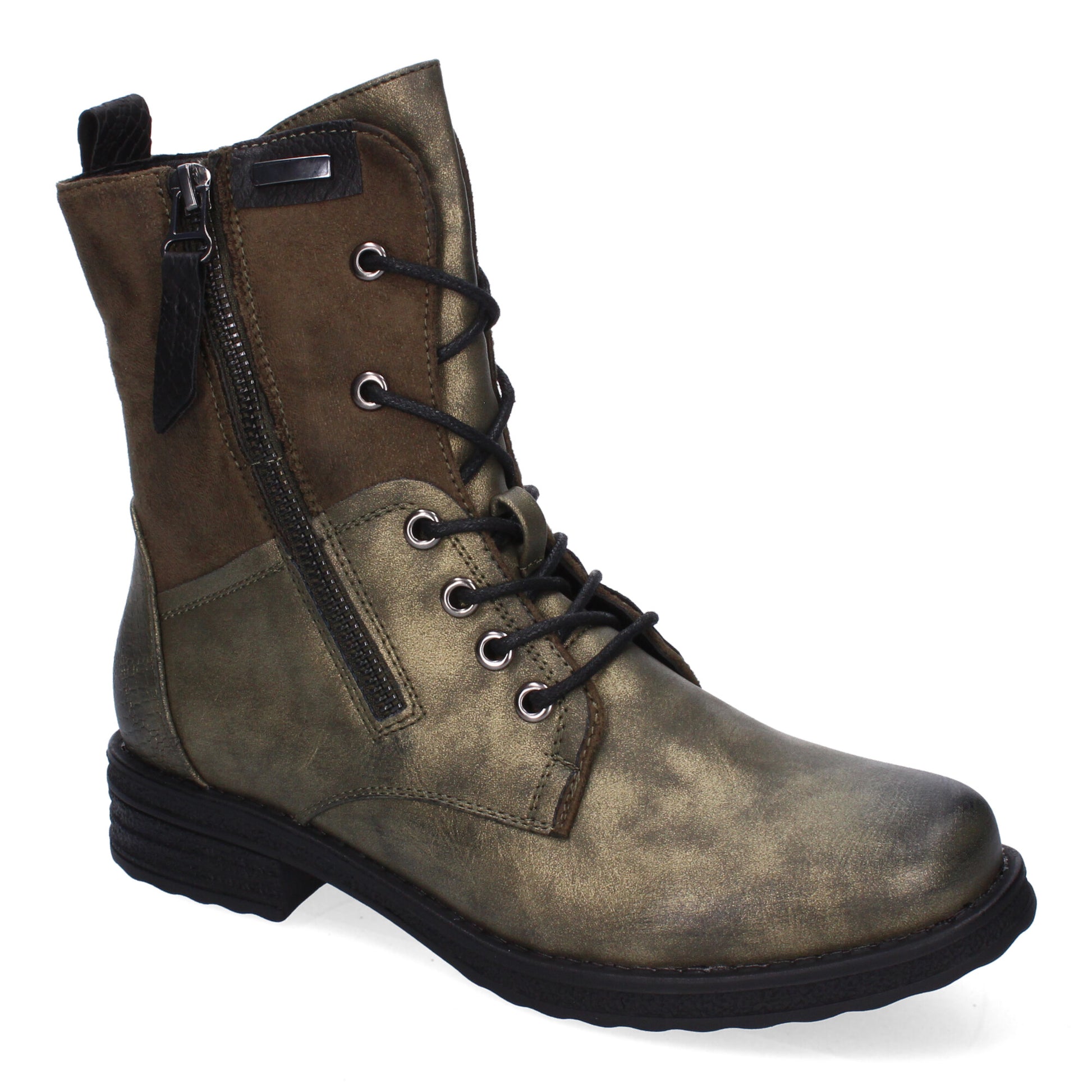 Botas casual verdes con cordones