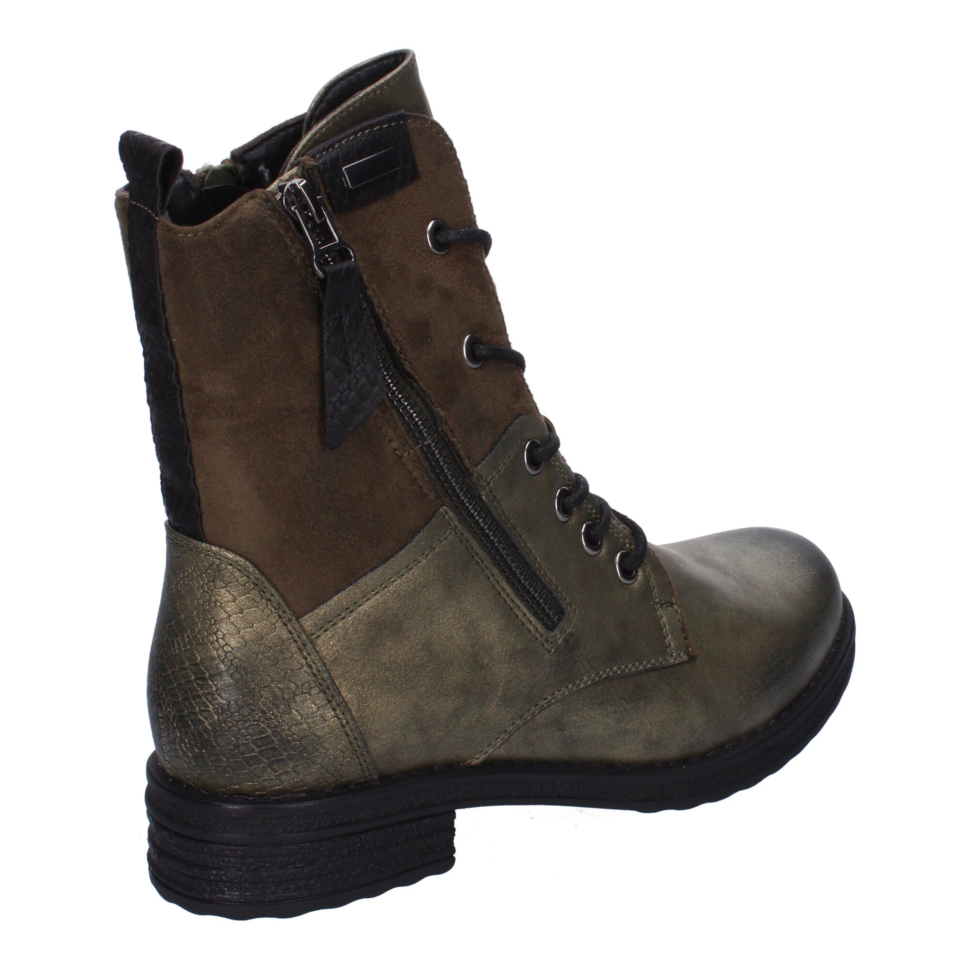 Botas casual verdes con cordones