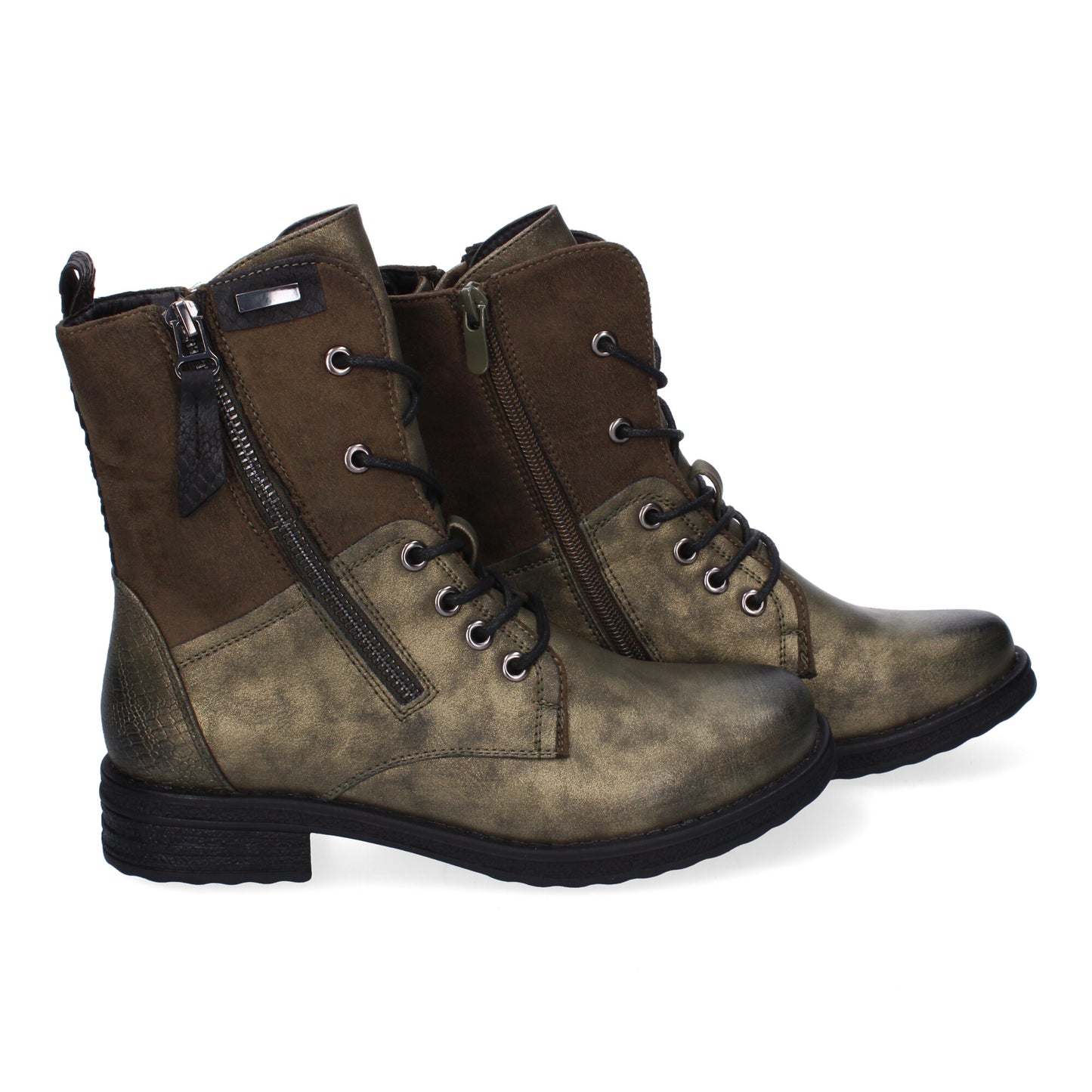 Botas casual verdes con cordones
