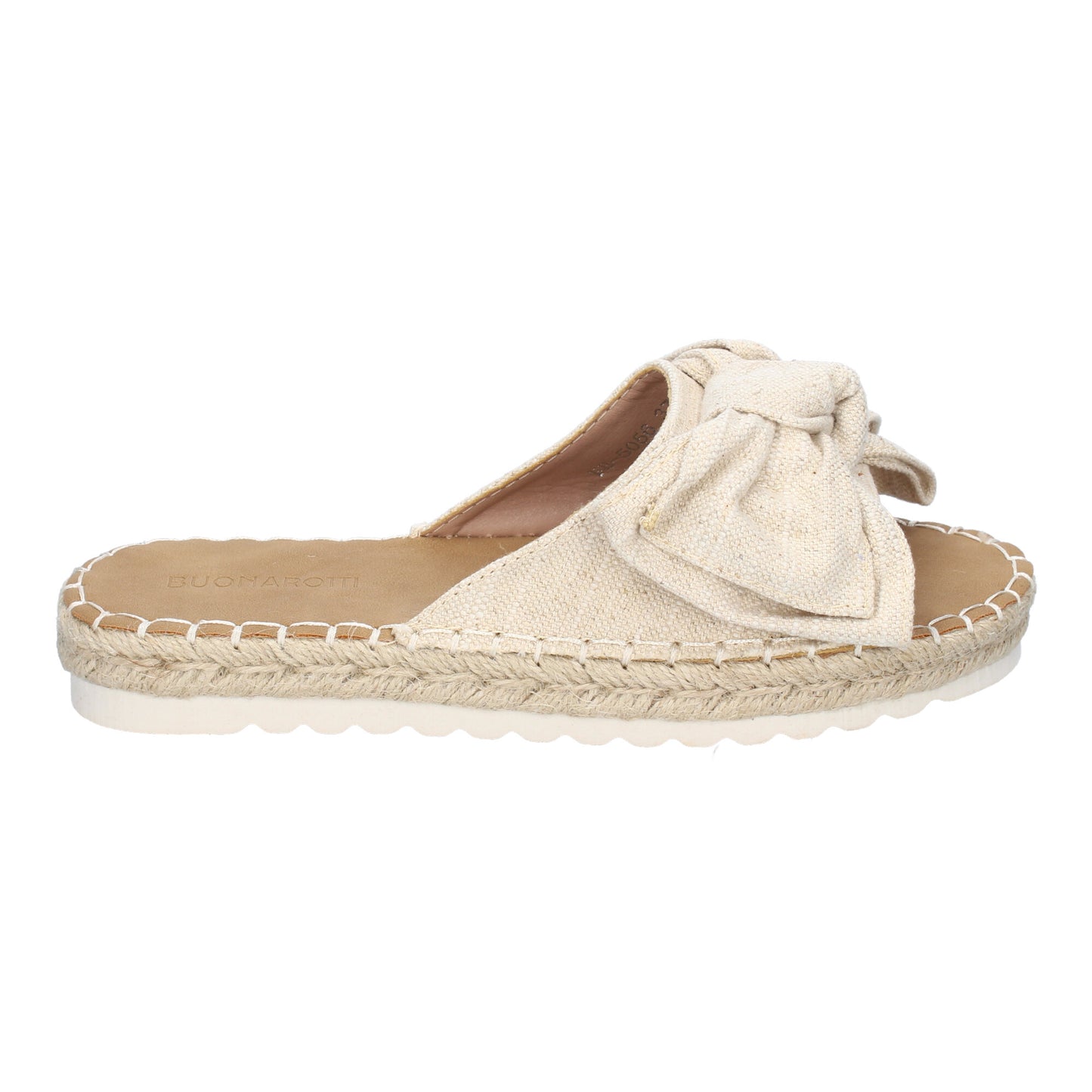 Sandalia Plana Beige de Mujer con Lazo Estilo Veraniego