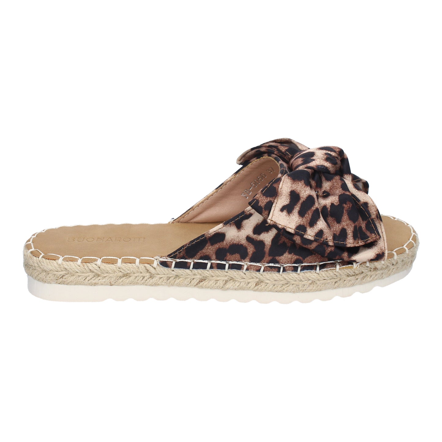 Sandalia Plana Estampado Leopardo con Lazo