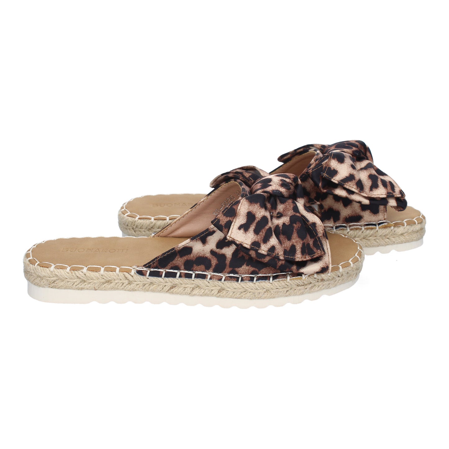 Sandalia Plana Estampado Leopardo con Lazo