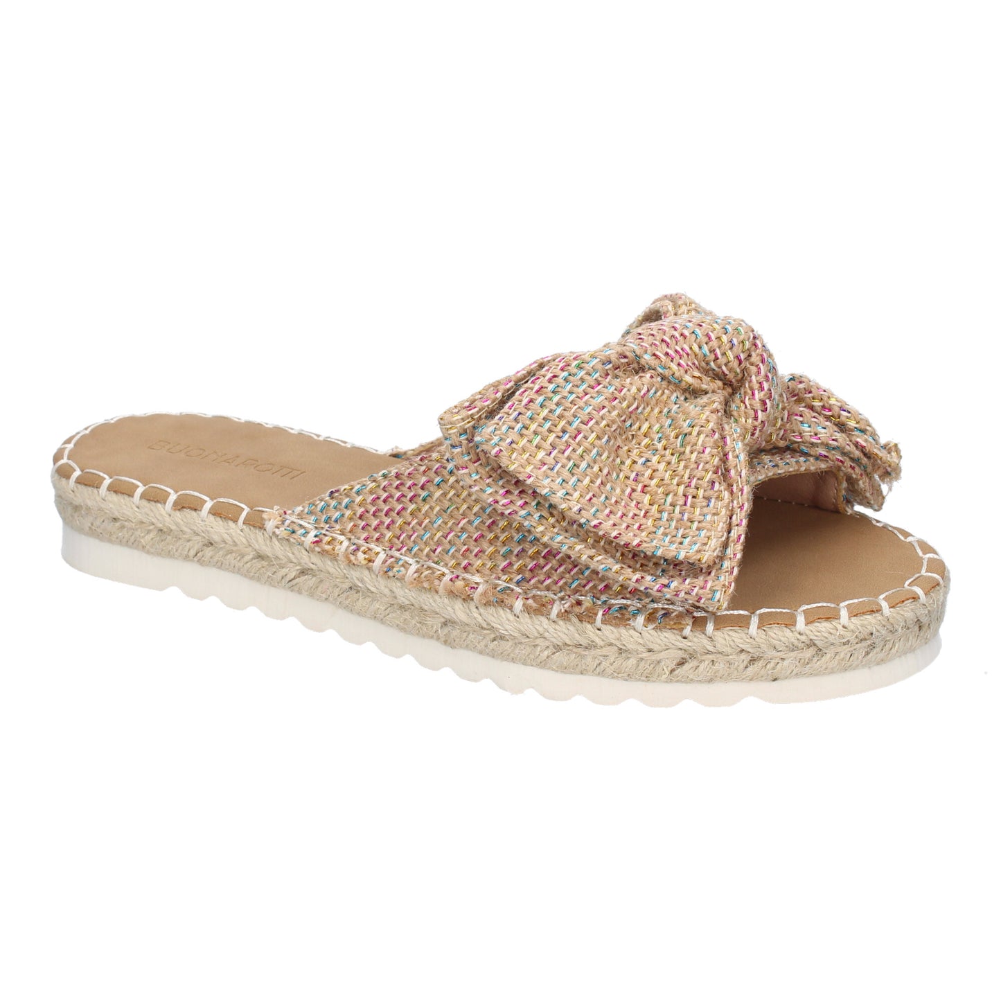Sandalia Plana Multicolor de Mujer con Lazo Estilo Veraniego