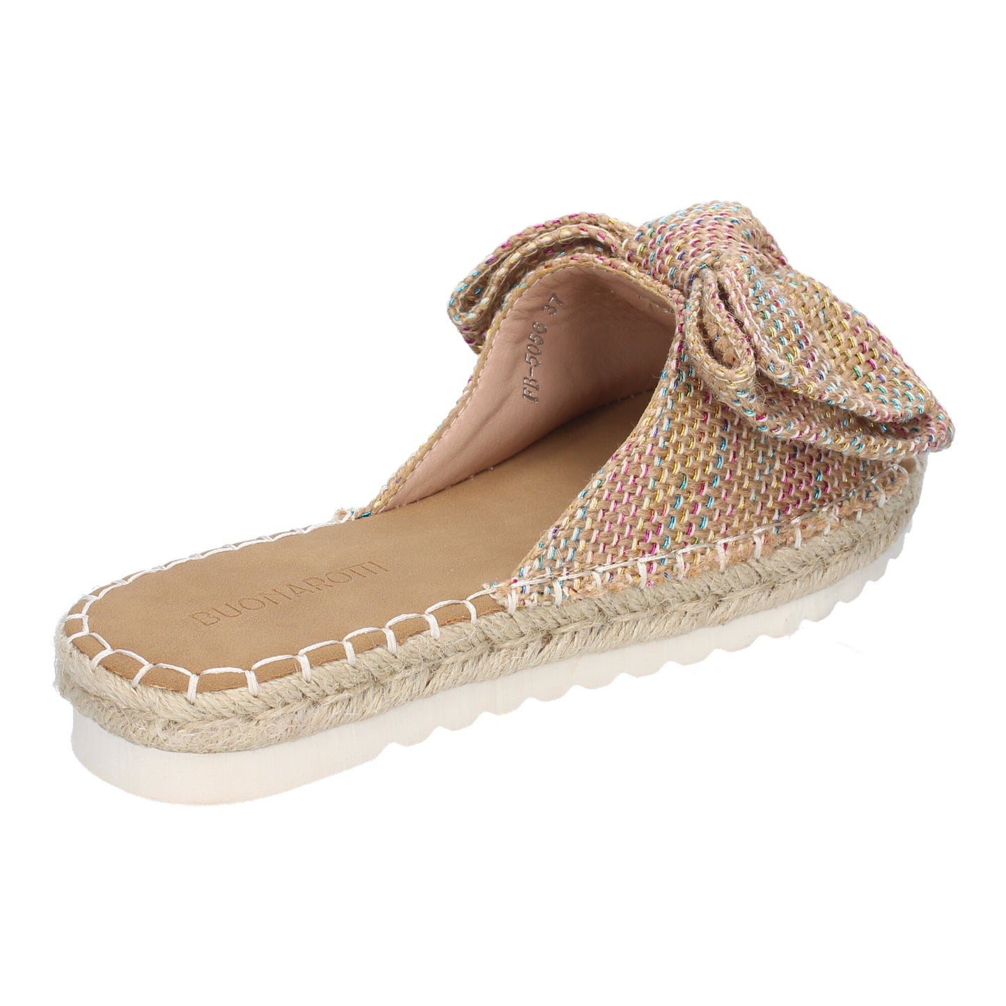 Sandalia Plana Multicolor de Mujer con Lazo Estilo Veraniego