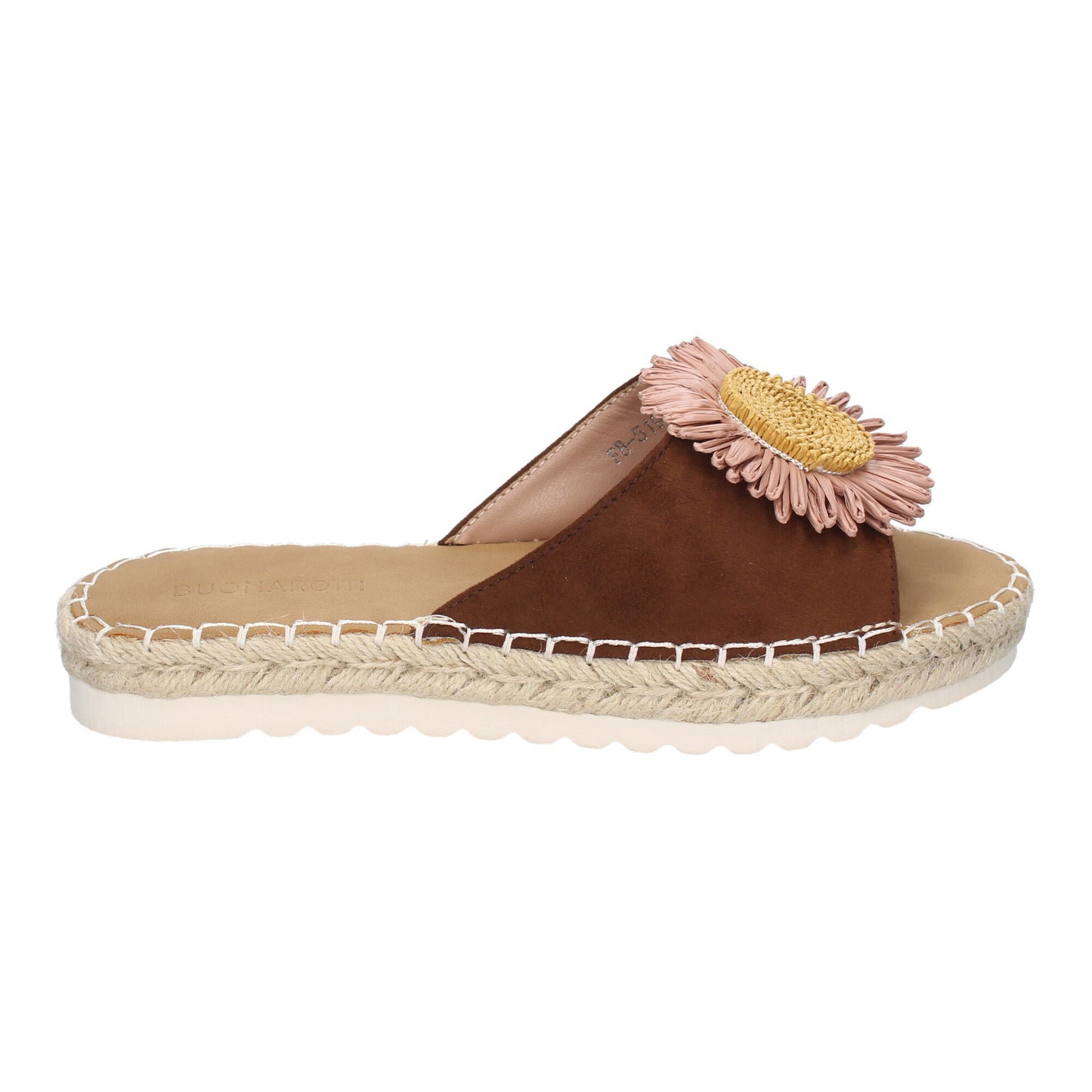 Sandalia Plana Rosa con Adorno Floral