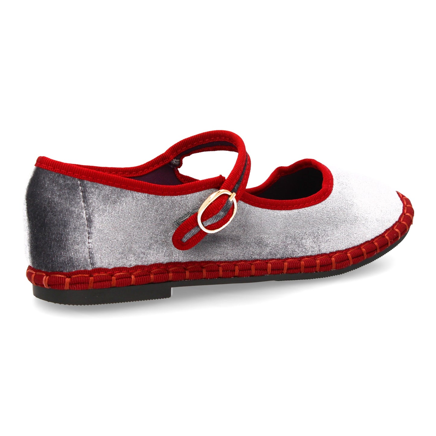 Bailarina Burdeos con Hebilla y Suela Flexible