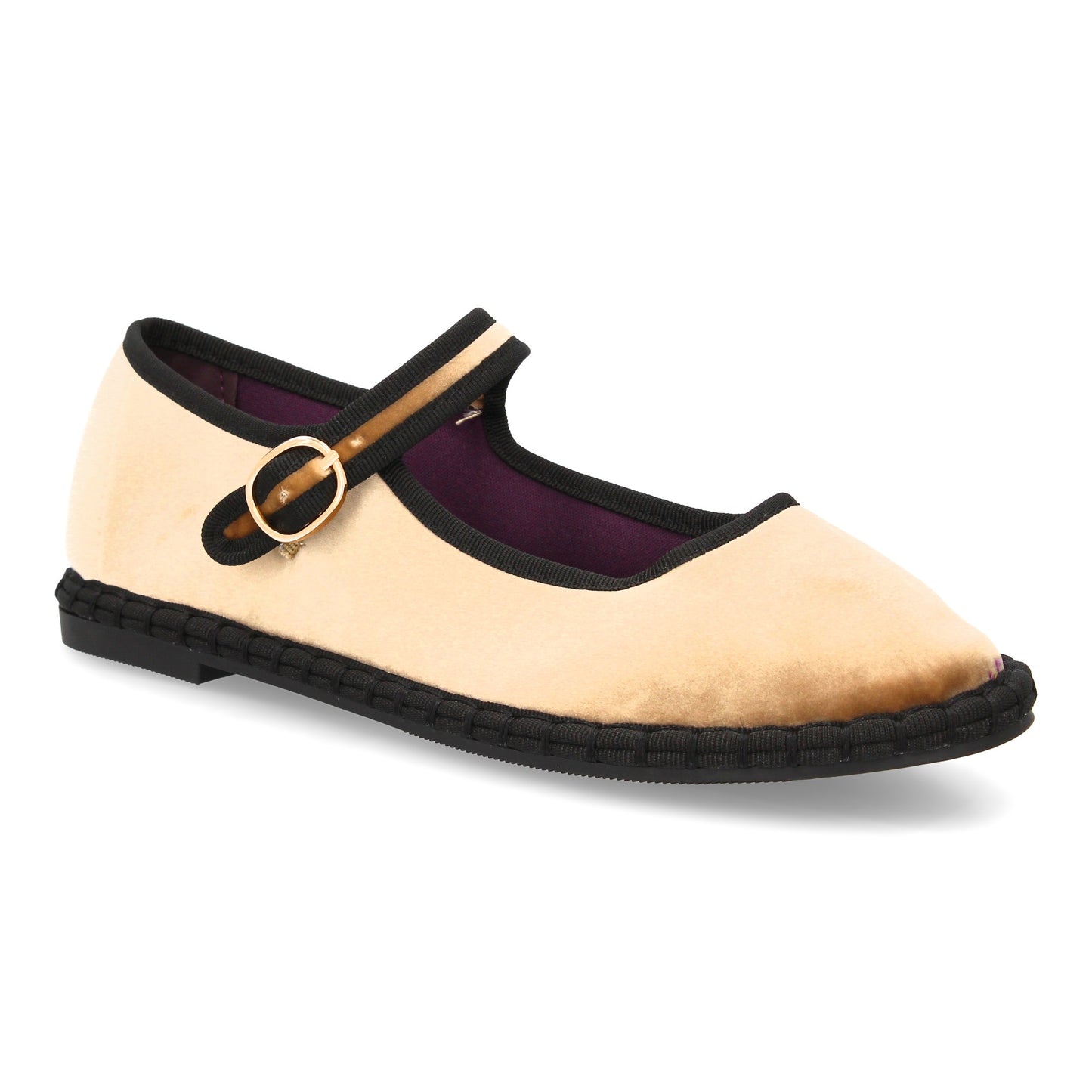 Bailarina Kaki con Hebilla y Suela Flexible