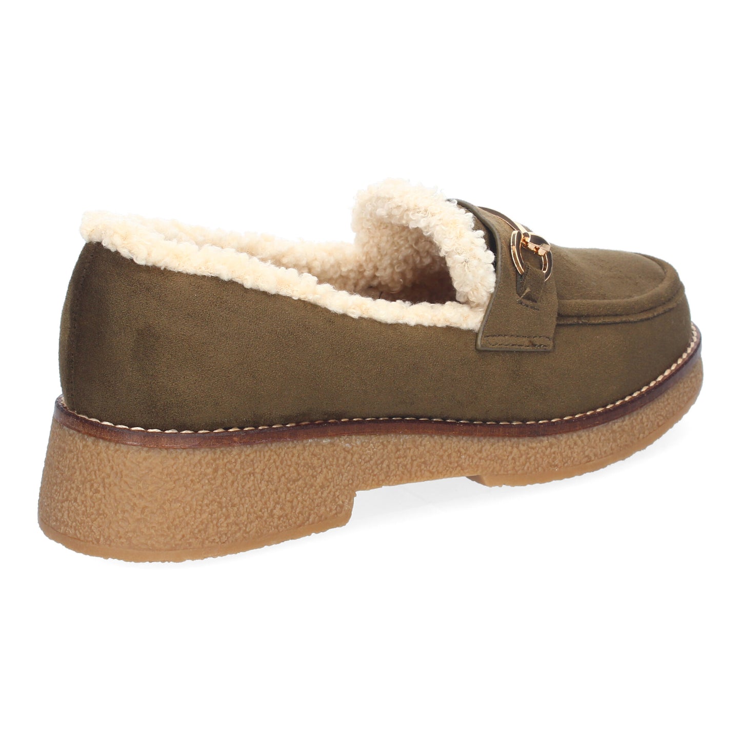 Mocasines Verdes con Forro de Borreguillo
