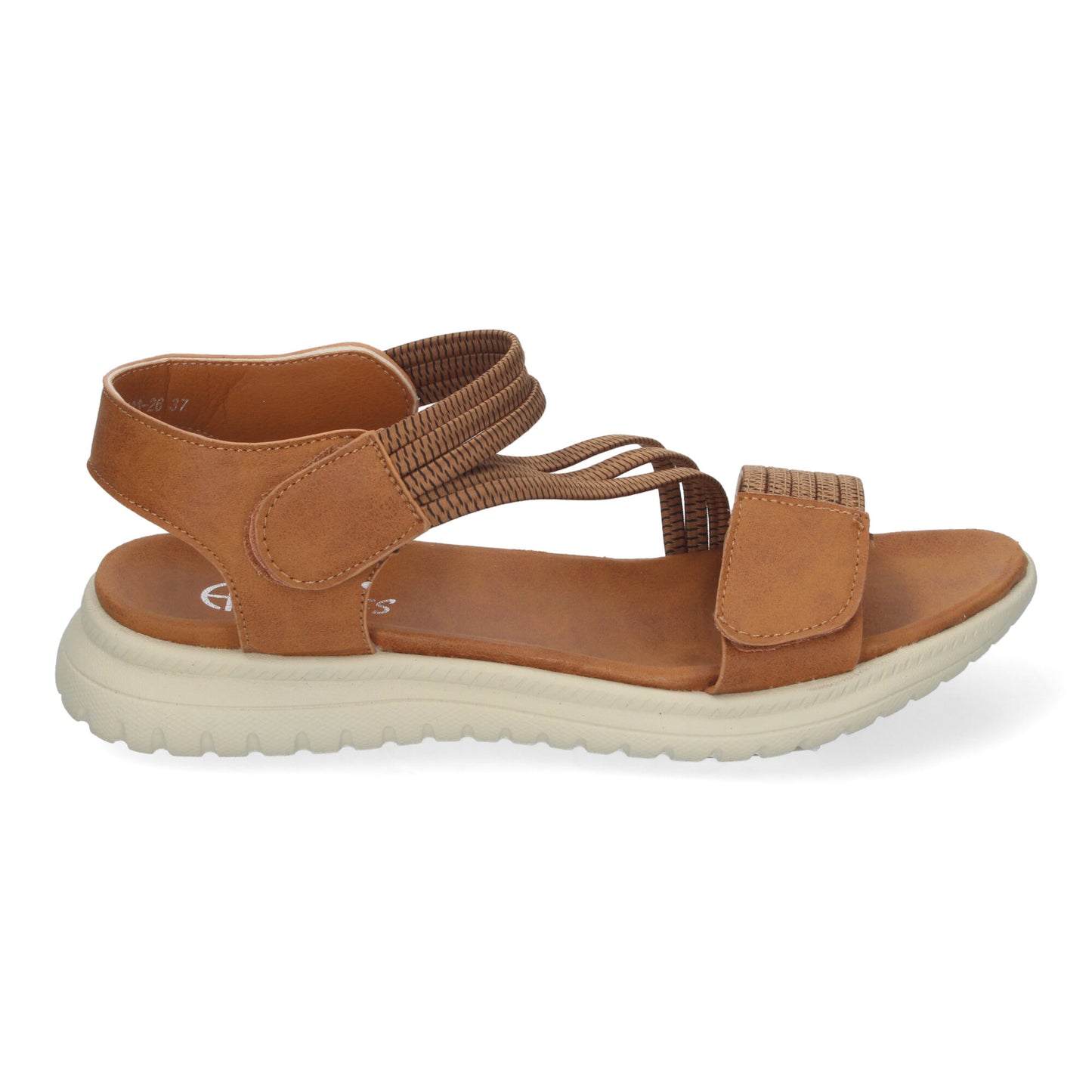 Sandalias Planas para Mujer. Cómodas y Elegantes con Diseño Moderno Tiras Cruzadas Elásticas y Cierre de Velcro Ideales para Uso Diario