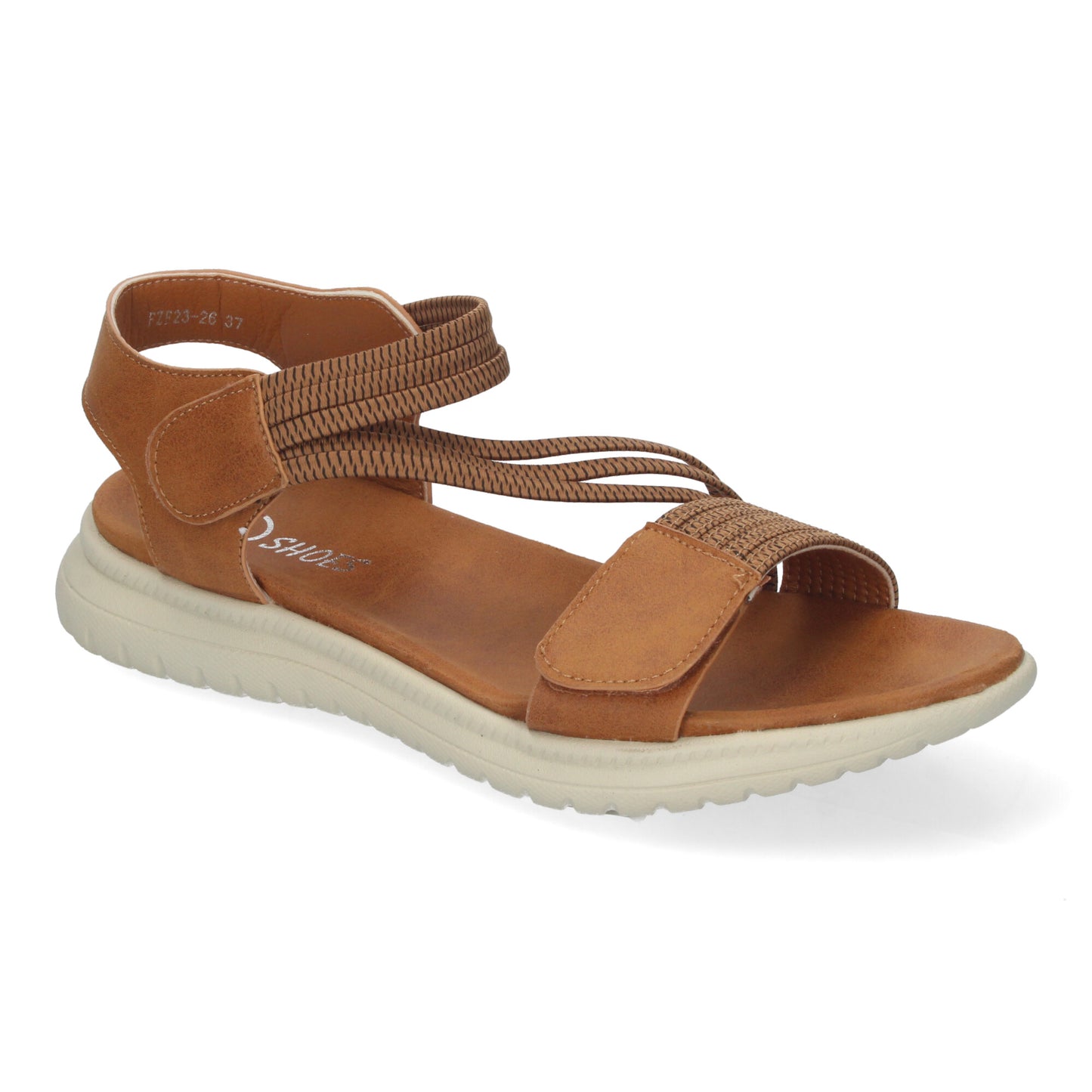 Sandalias Planas para Mujer. Cómodas y Elegantes con Diseño Moderno Tiras Cruzadas Elásticas y Cierre de Velcro Ideales para Uso Diario