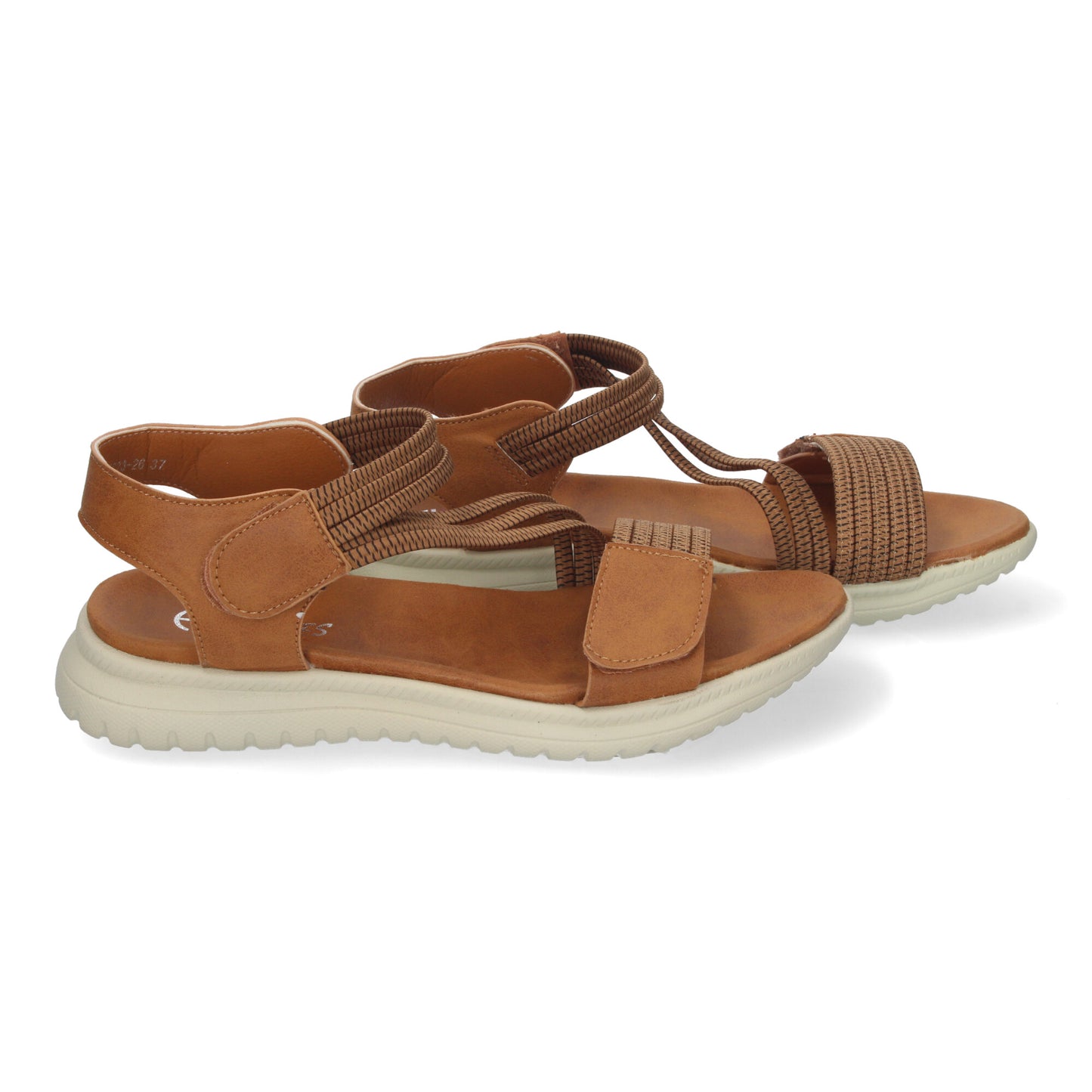 Sandalias Planas para Mujer. Cómodas y Elegantes con Diseño Moderno Tiras Cruzadas Elásticas y Cierre de Velcro Ideales para Uso Diario
