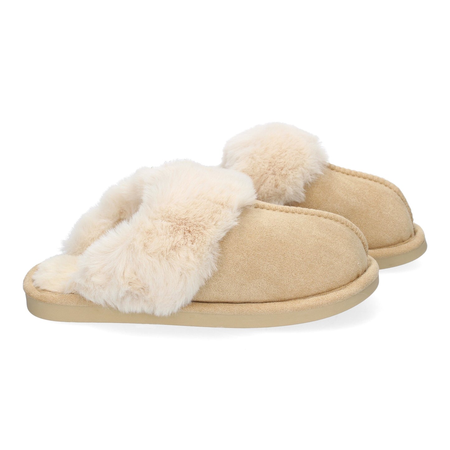 Zapatillas de Casa I7263 Beige con Forro de Pelo