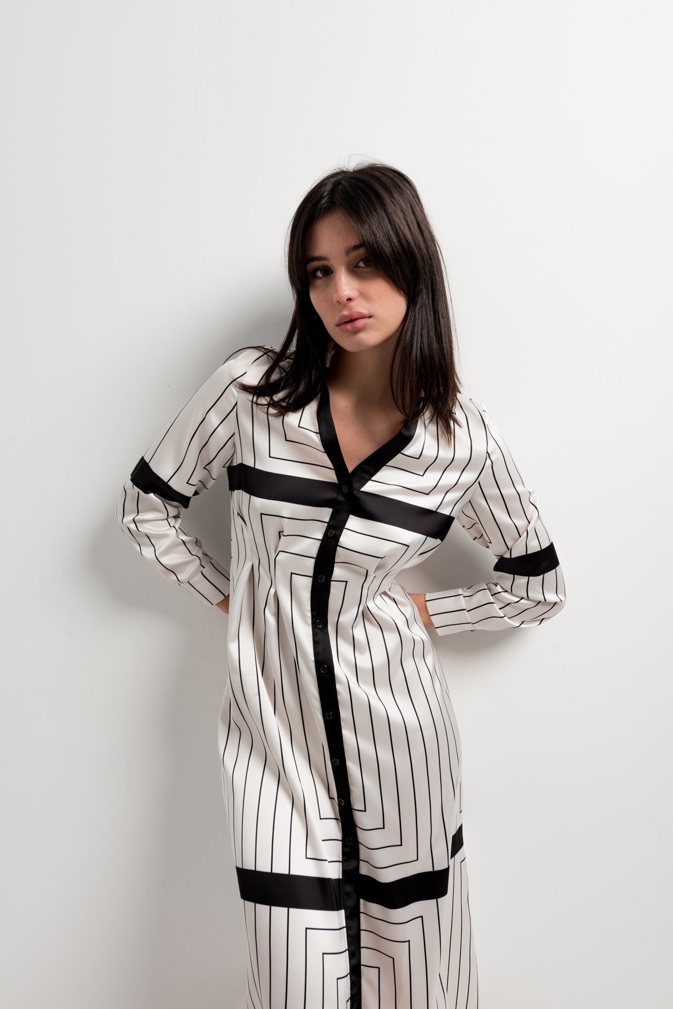 Tendencias en vestidos, vestido camisero a rayas