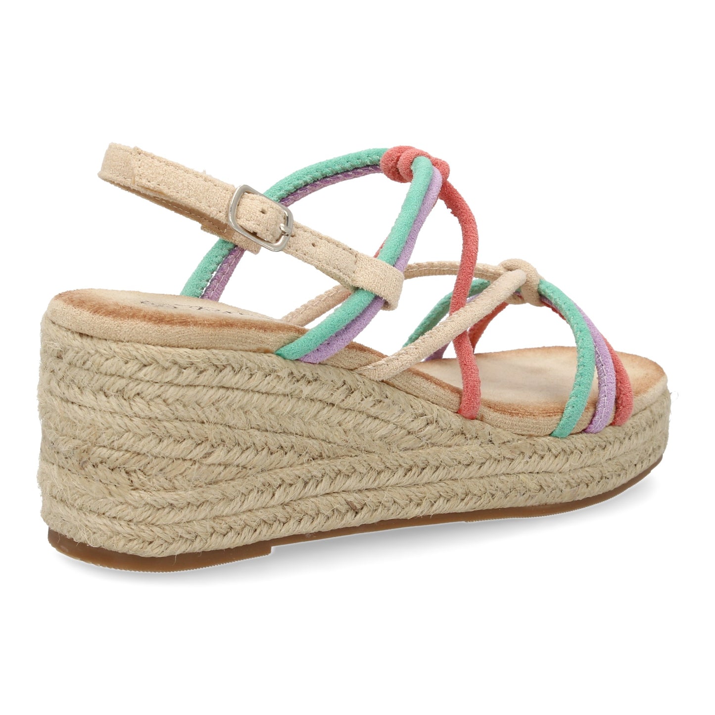 Sandalias de Cuña de Yute Multicolor - Tiras Cruzadas