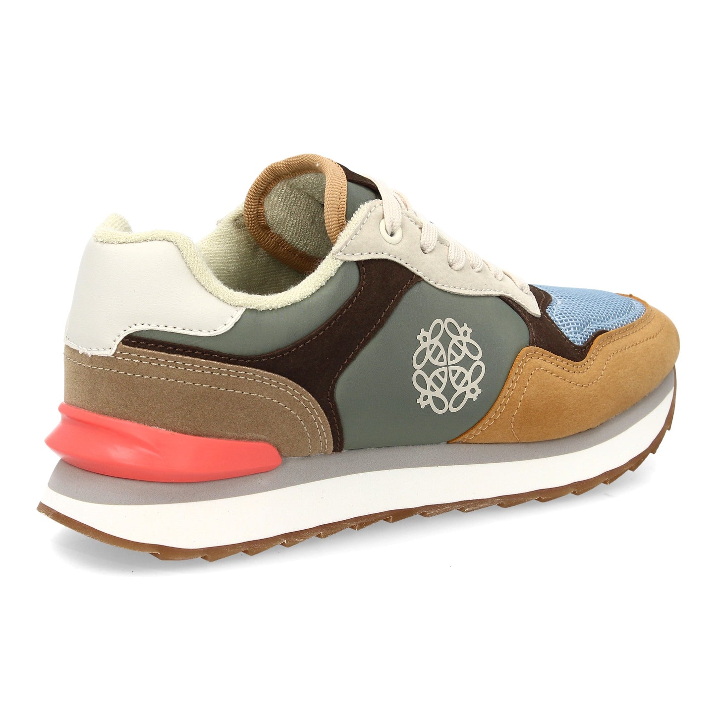 Zapatilla Deportiva Kaki - Malla Transpirable y Multitextura