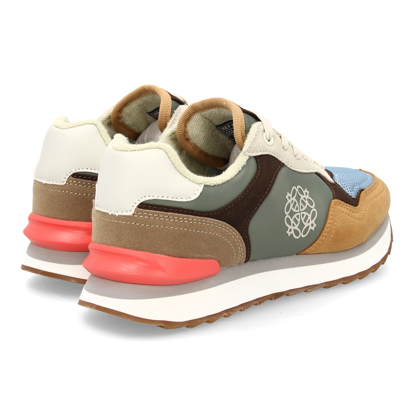 Zapatilla Deportiva Kaki - Malla Transpirable y Multitextura