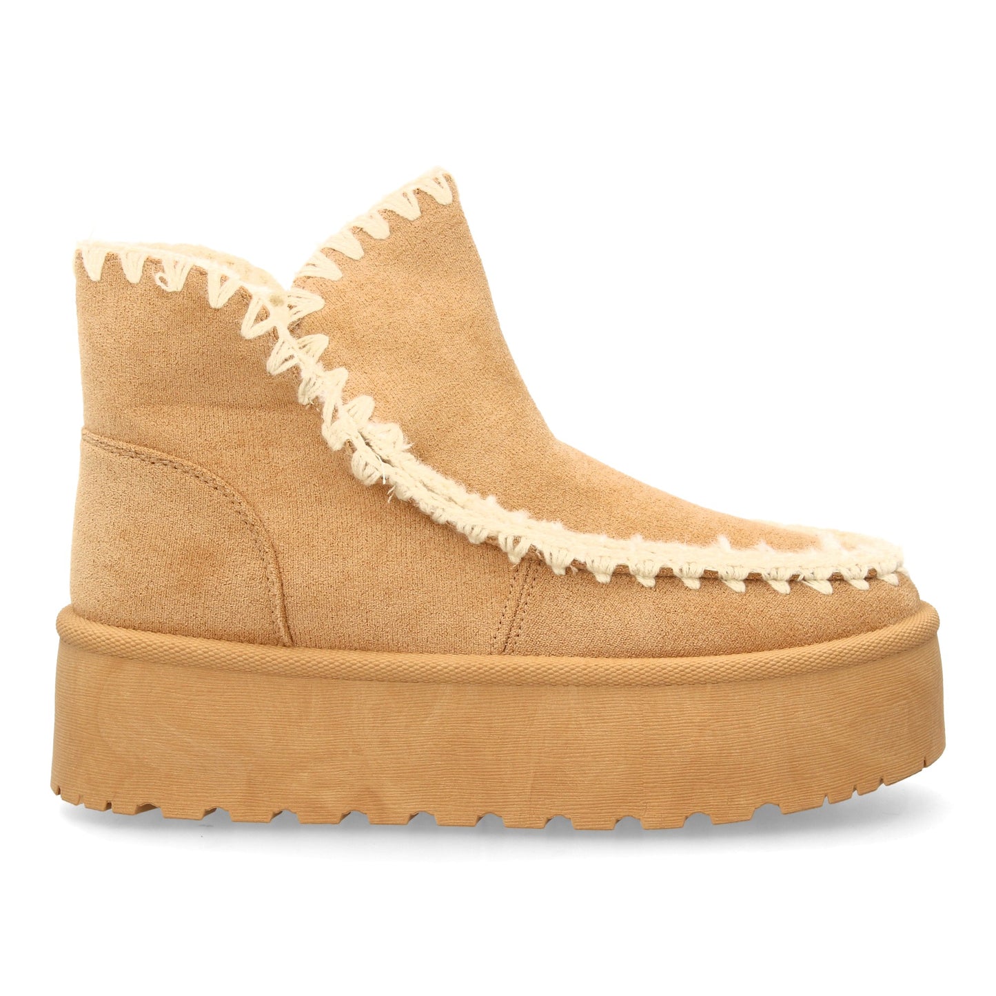 Botín Australiano de Plataforma LT33-46 Beige para Mujer