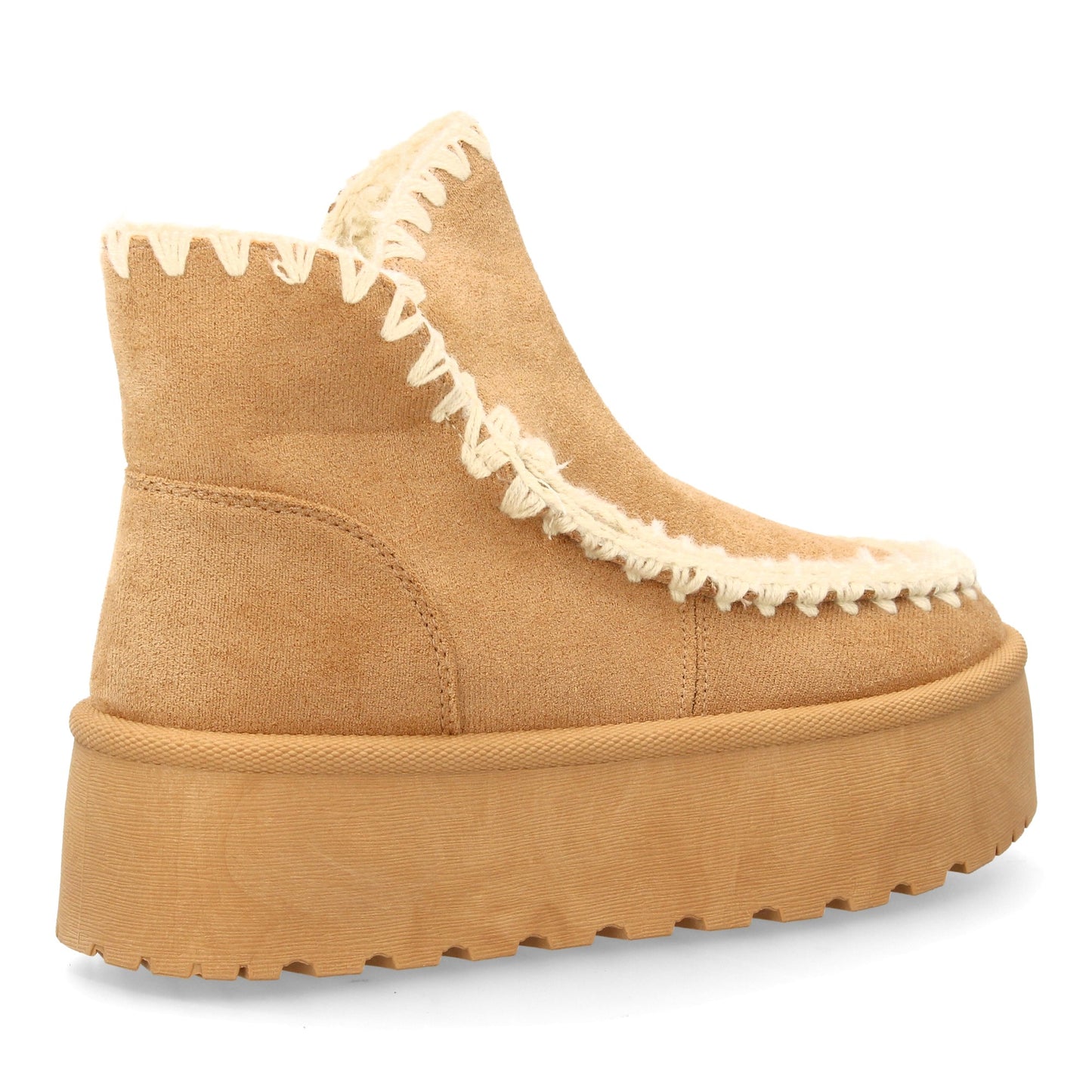 Botín Australiano de Plataforma LT33-46 Beige para Mujer