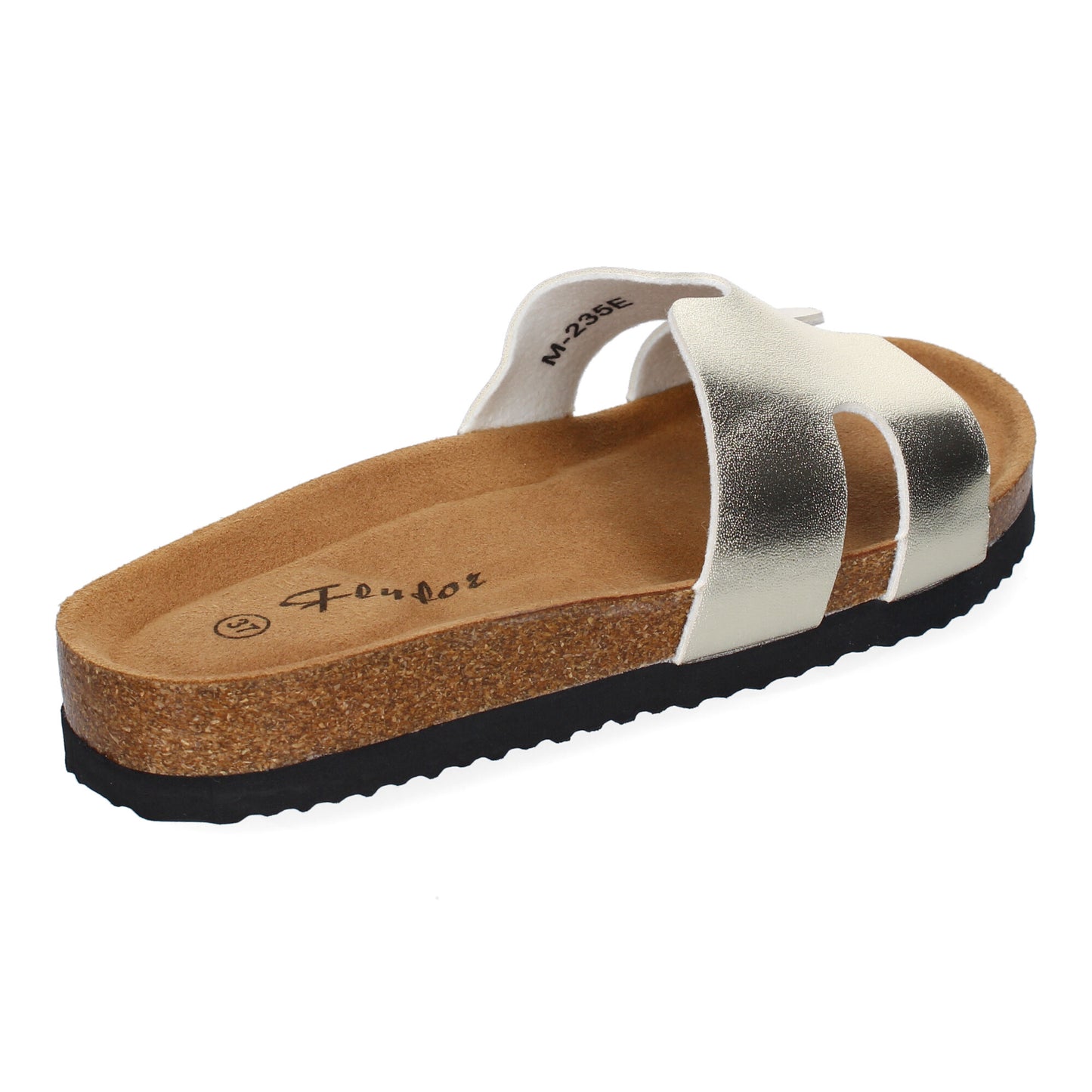 Sandalias Planas Bio Mujer Oro Pala Detalles Elegantes Anatómicas