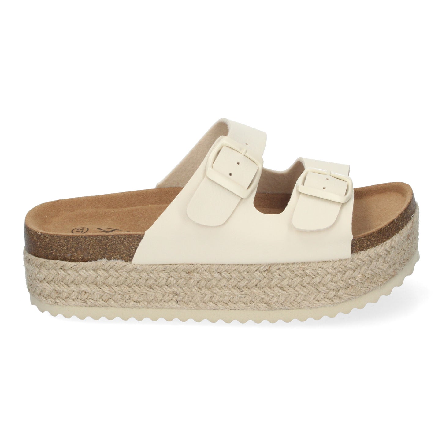 Sandalia de Plataforma para Mujer Cómodas y Elegantes Forradas de Yute con Planta Anatómica y Hebillas en la Pala Ideales para Primavera Verano