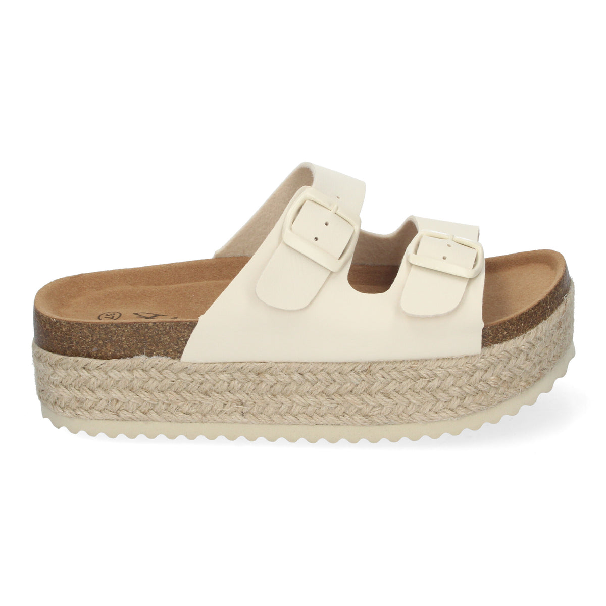 Sandalia de Plataforma para Mujer Cómodas y Elegantes Forradas de Yute con Planta Anatómica y Hebillas en la Pala Ideales para Primavera Verano