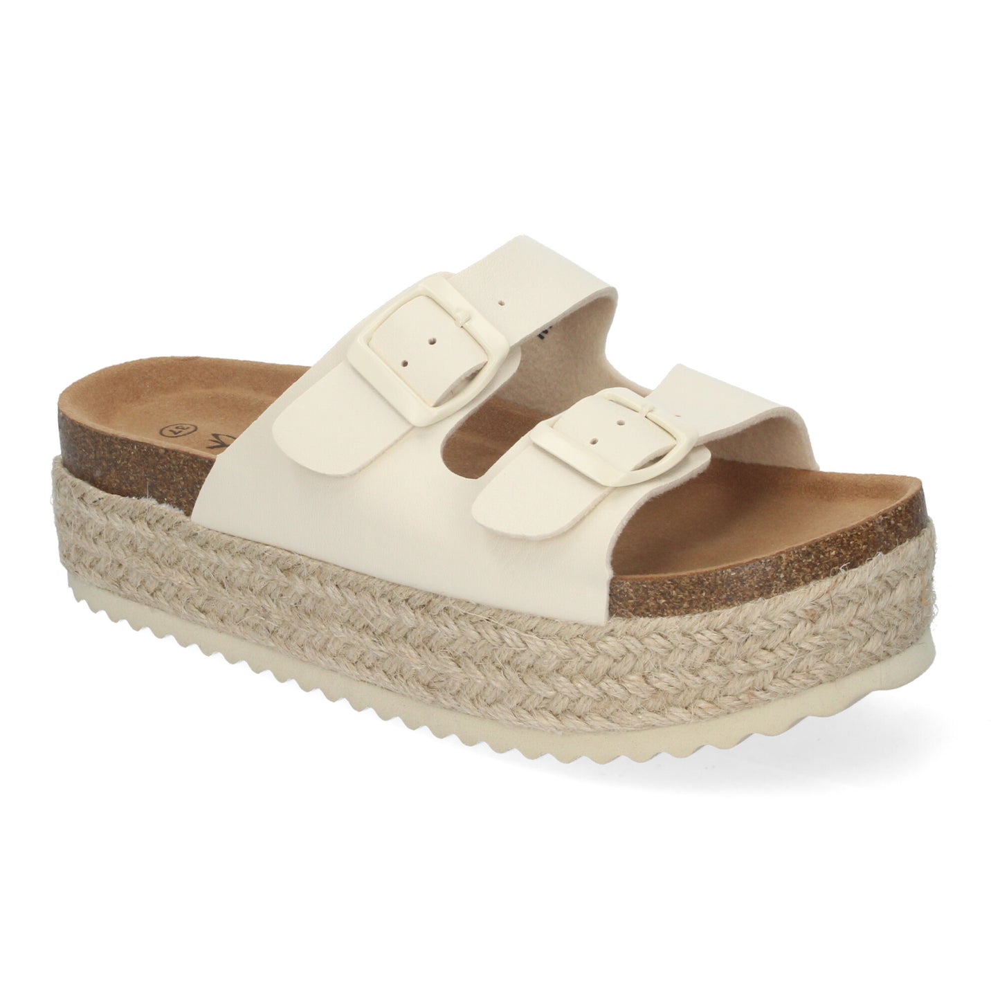 Sandalia de Plataforma para Mujer Cómodas y Elegantes Forradas de Yute con Planta Anatómica y Hebillas en la Pala Ideales para Primavera Verano