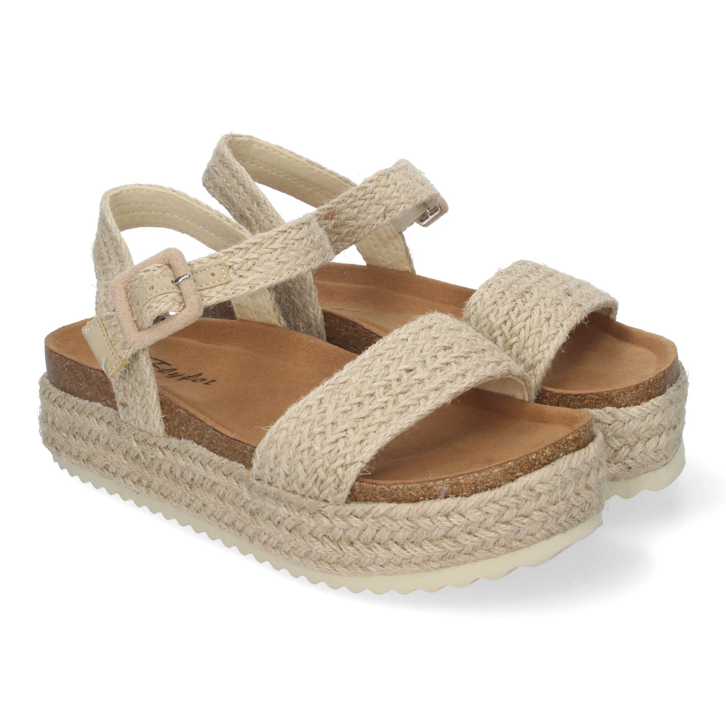 Sandalia de Plataforma Bio para Mujer Cómodas con Pala y Talón Abierto Cierre de Hebilla Ideales para Primavera Verano