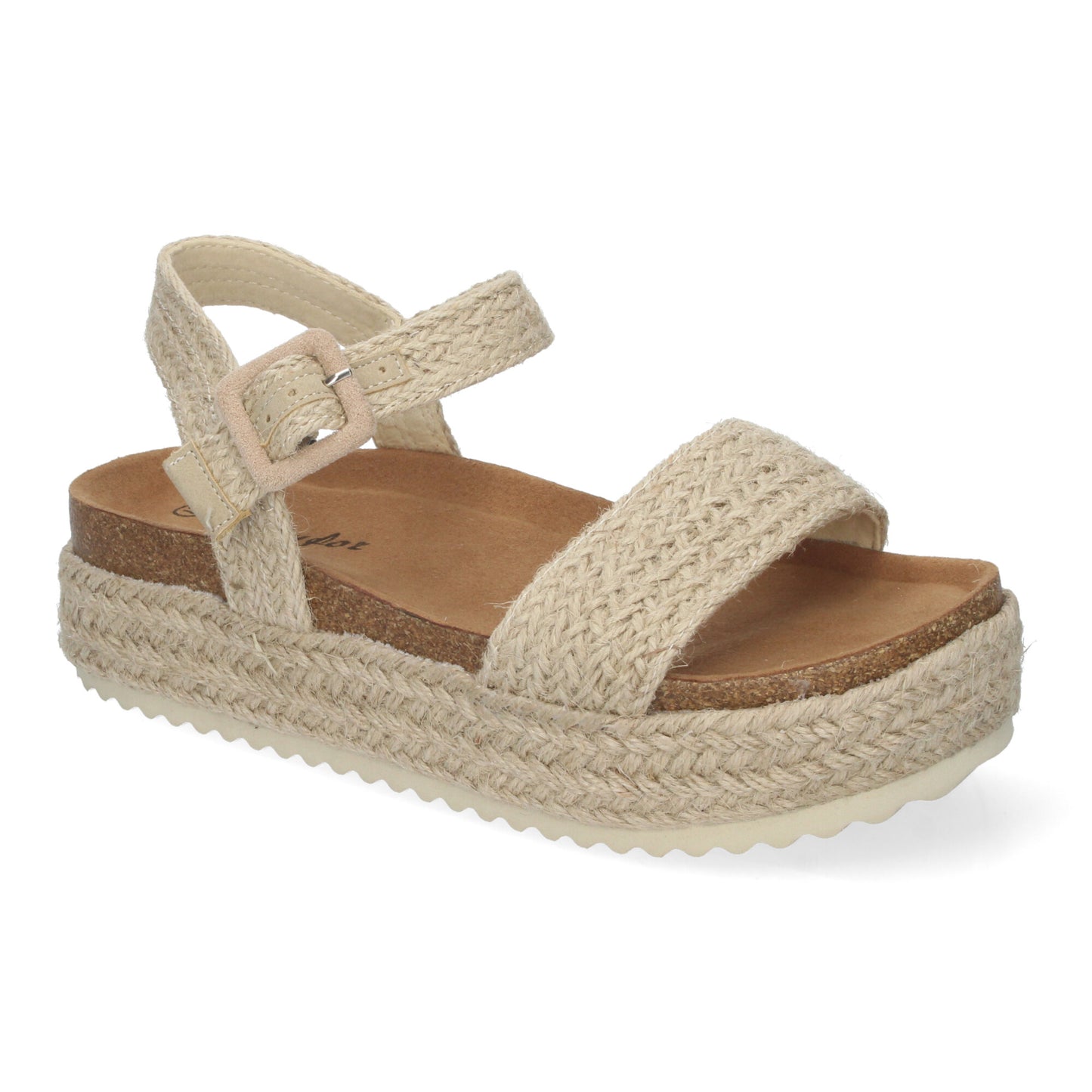Sandalia de Plataforma Bio para Mujer Cómodas con Pala y Talón Abierto Cierre de Hebilla Ideales para Primavera Verano