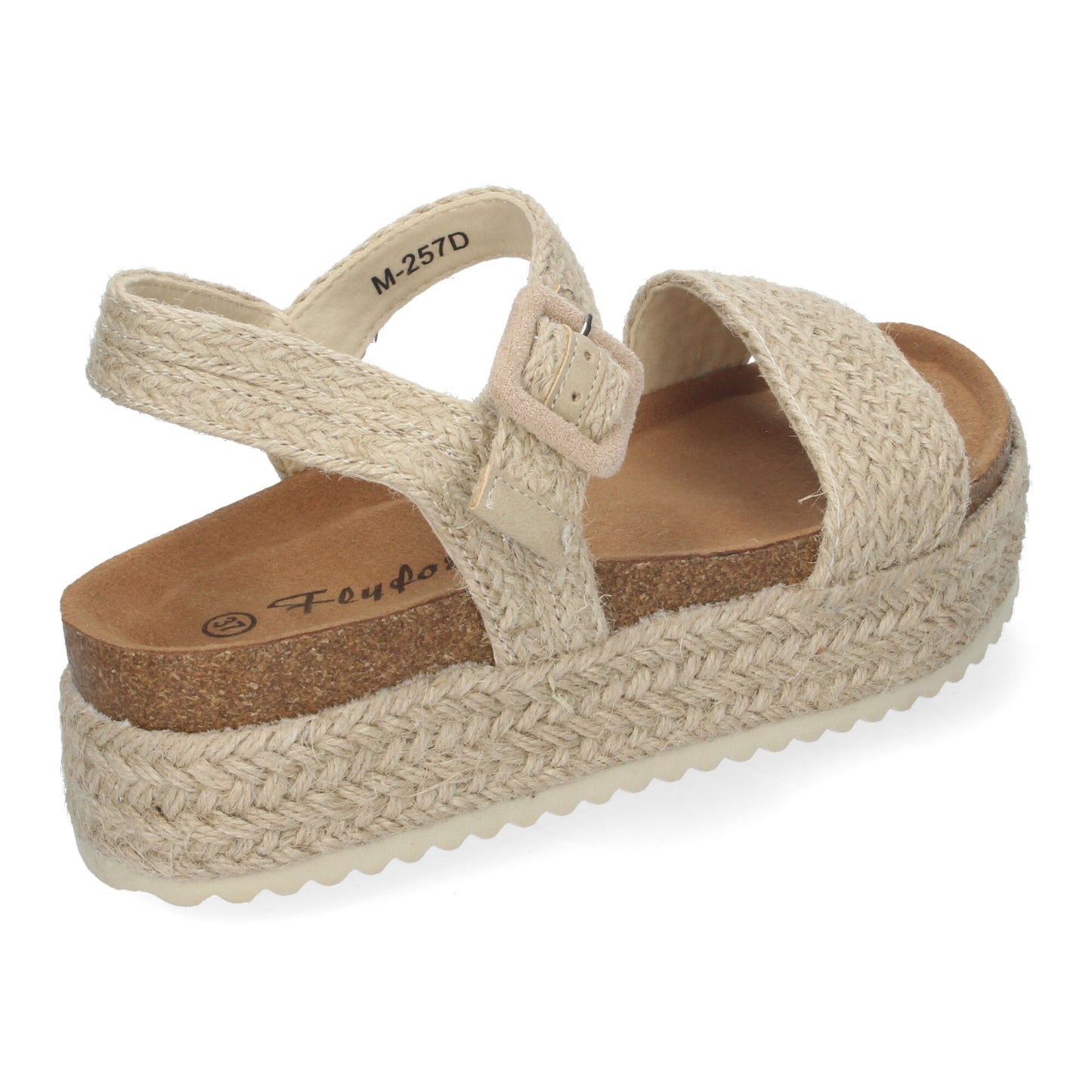 Sandalia de Plataforma Bio para Mujer Cómodas con Pala y Talón Abierto Cierre de Hebilla Ideales para Primavera Verano