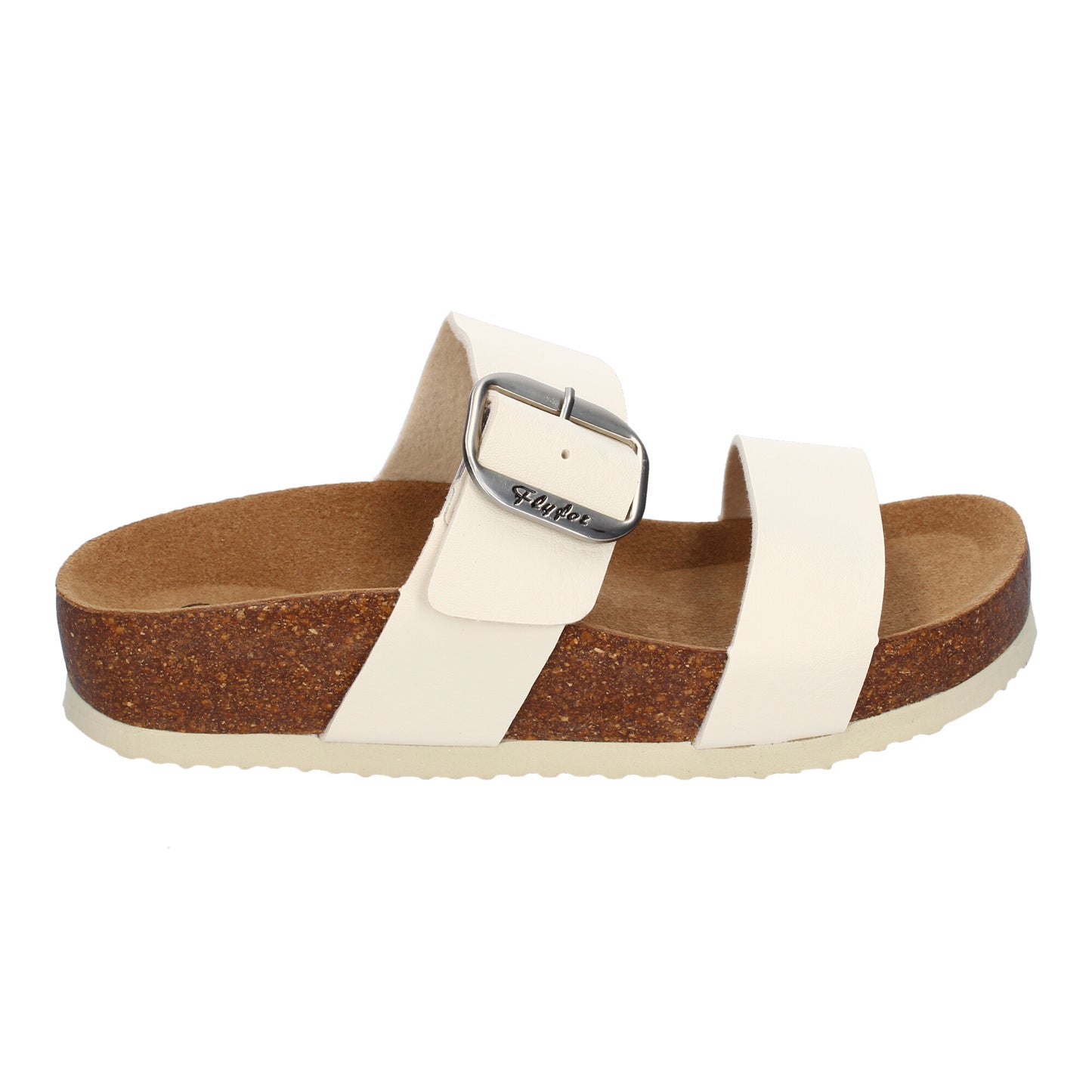 Sandalias Cuña Mujer Beige Esclava Piso Bio Planta Anatómica