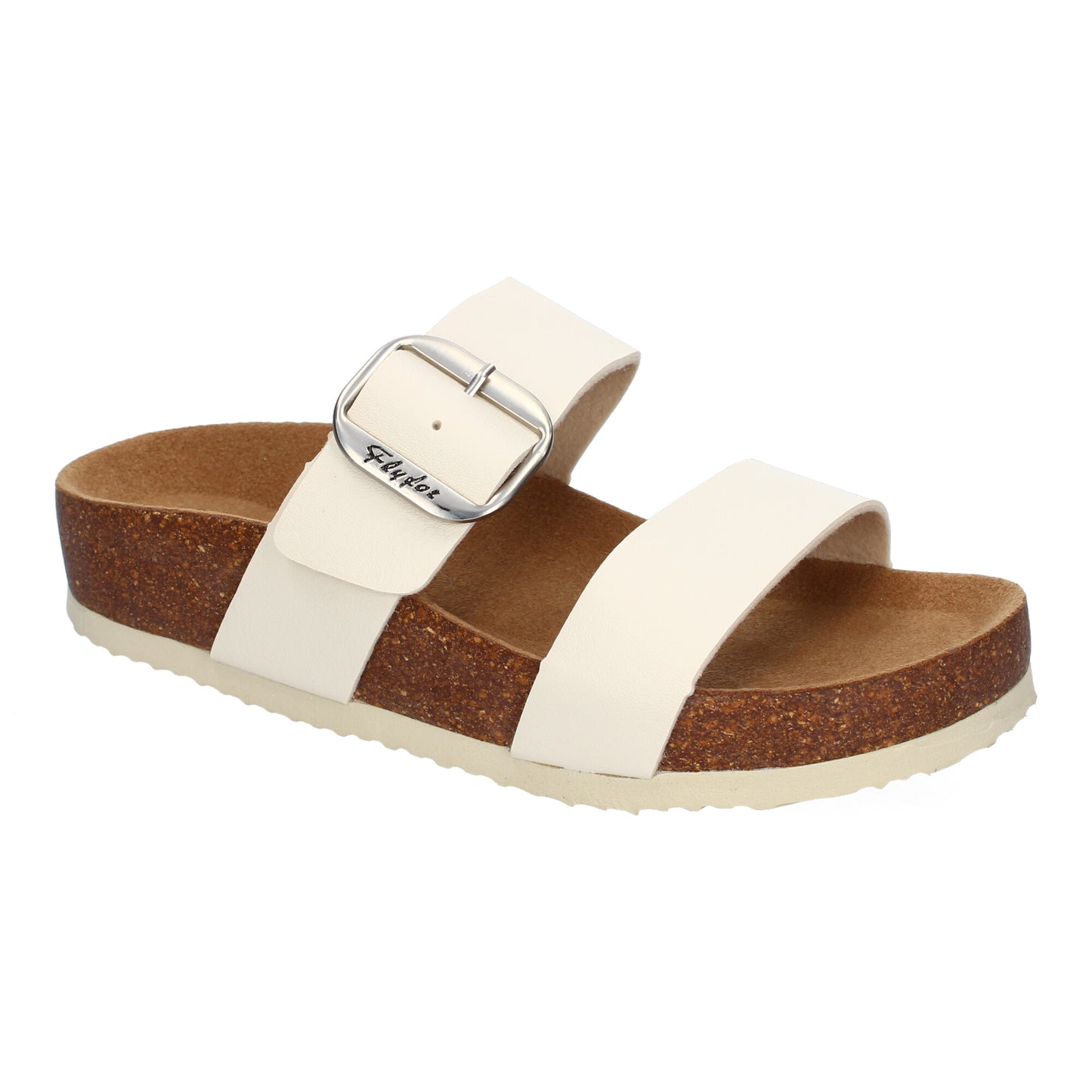 Sandalias Cuña Mujer Beige Esclava Piso Bio Planta Anatómica