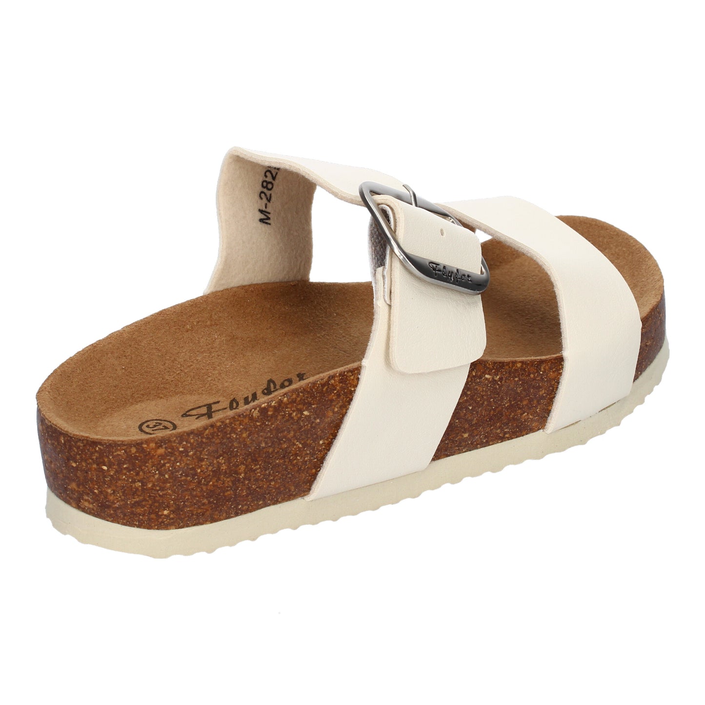 Sandalias Cuña Mujer Beige Esclava Piso Bio Planta Anatómica