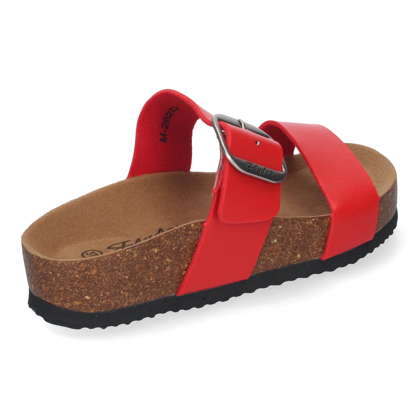 Sandalia de Mujer Planas Material Bio Pala Fina Cómodas y Elegantes Talón Abierto y Decorada con Hebilla Ideales para Primavera-Verano