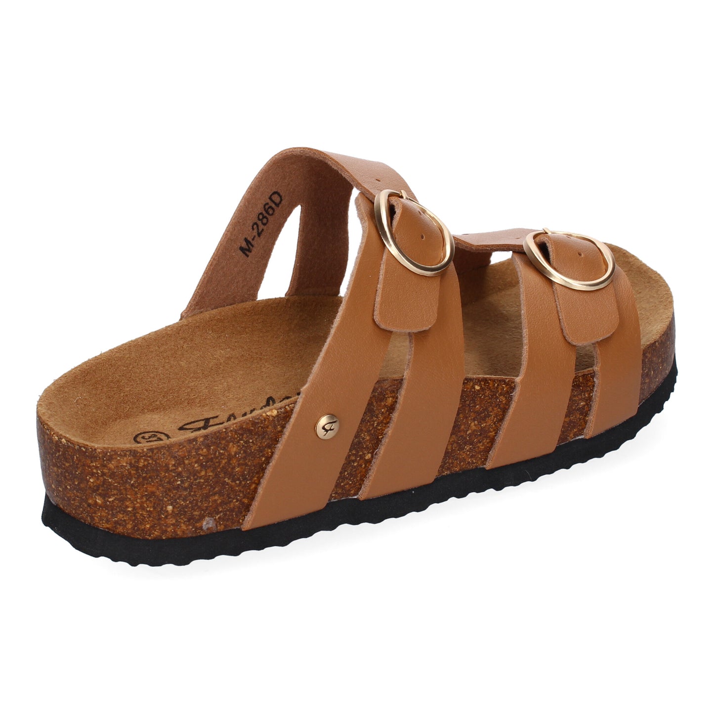 Sandalias Bio Planas Mujer Taupe Doble Hebilla Estilosas y Confortables
