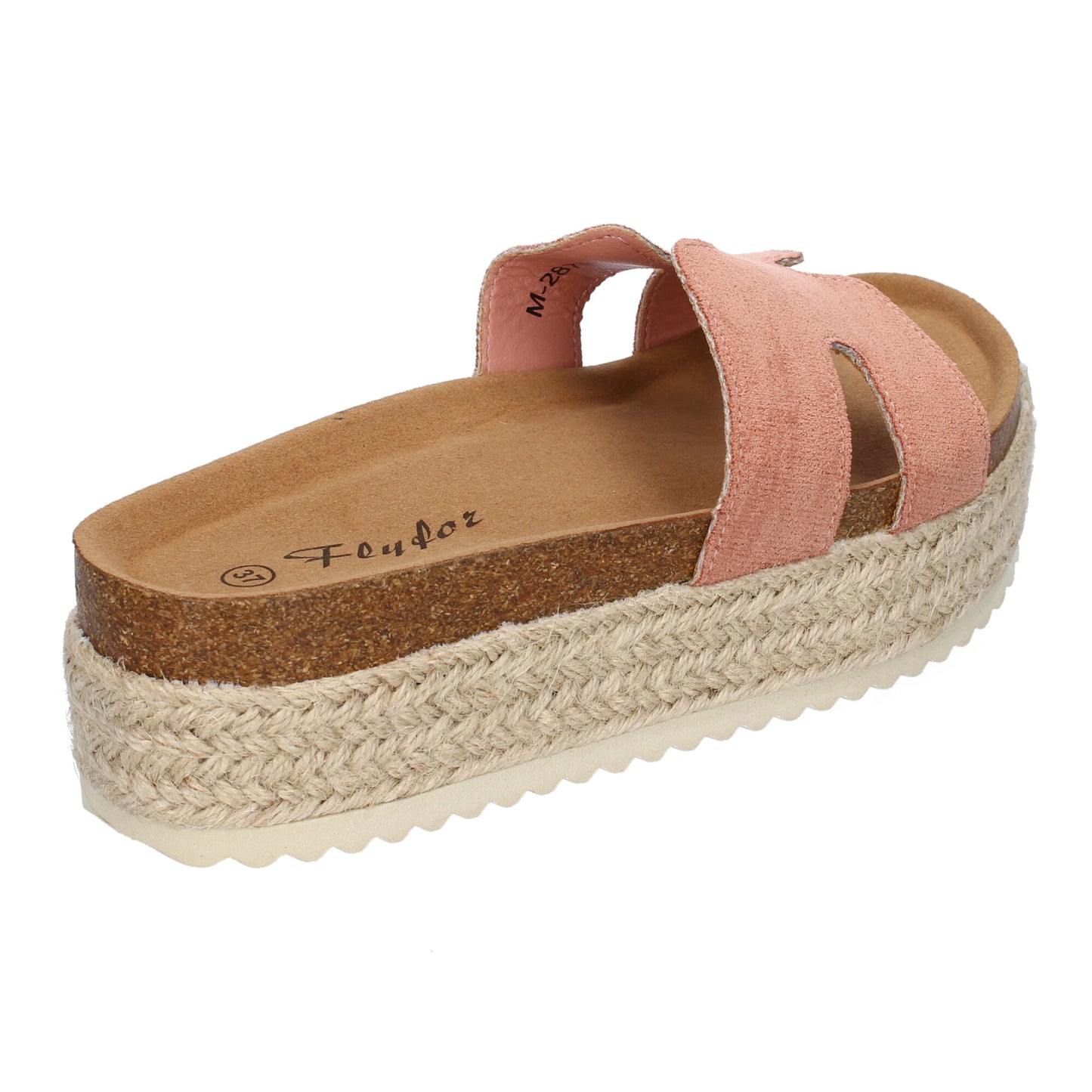 Sandalias Planas Bio Mujer Rosa Pala Detalle Cómodas Anatómicas