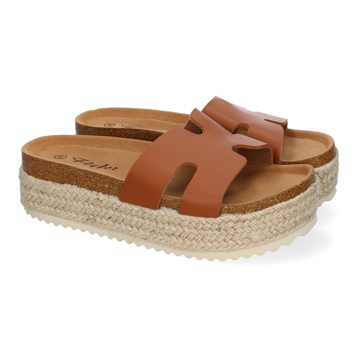 Sandalias planas Bio para mujer color taupe con detalle en la pala y planta anatómica. Calzado cómodo de verano.