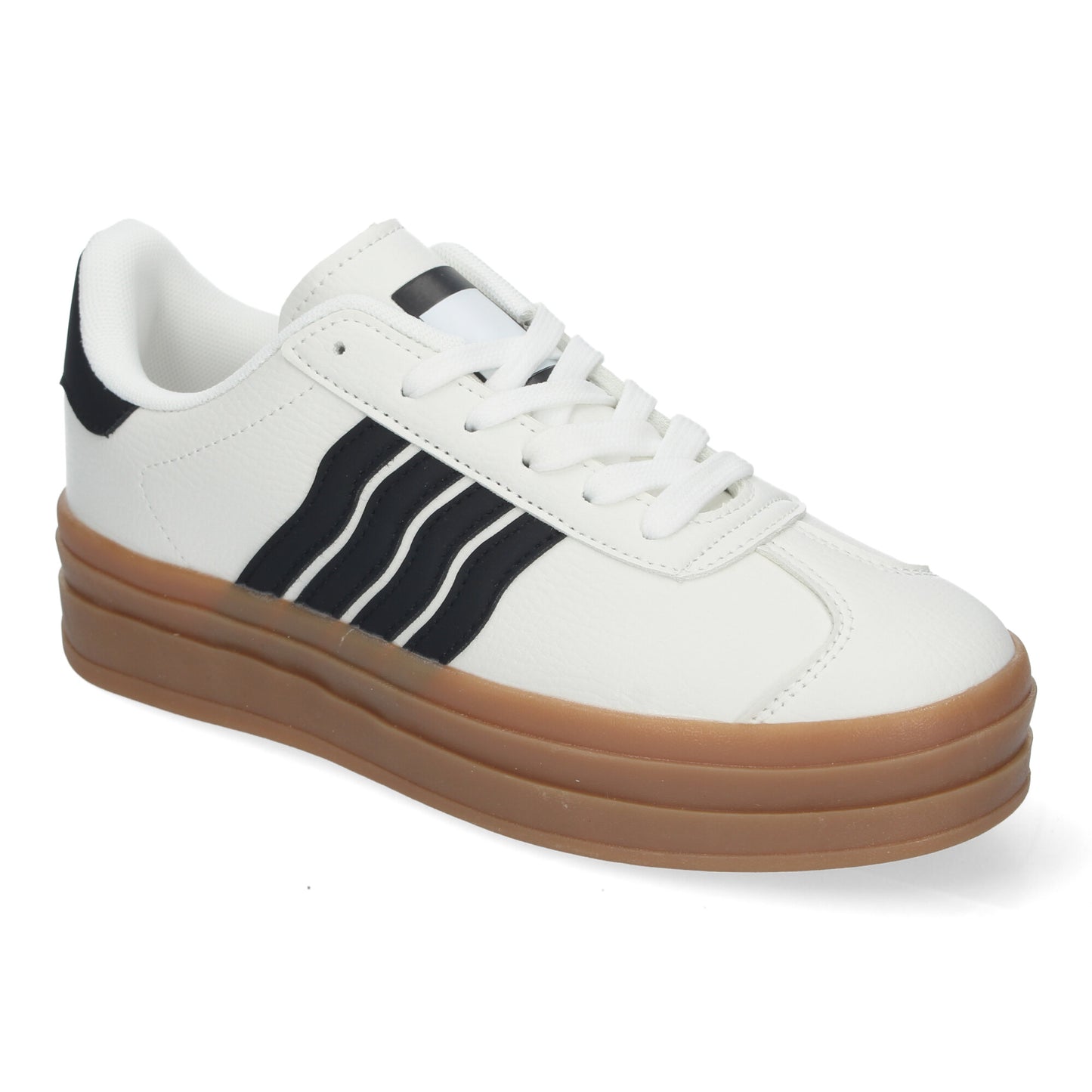 Zapatillas Casual para Mujer Diseño Elegante con Rayas Suela Gruesa Cordones Ajustables y Comodidad Asegurada para el Día a Día.