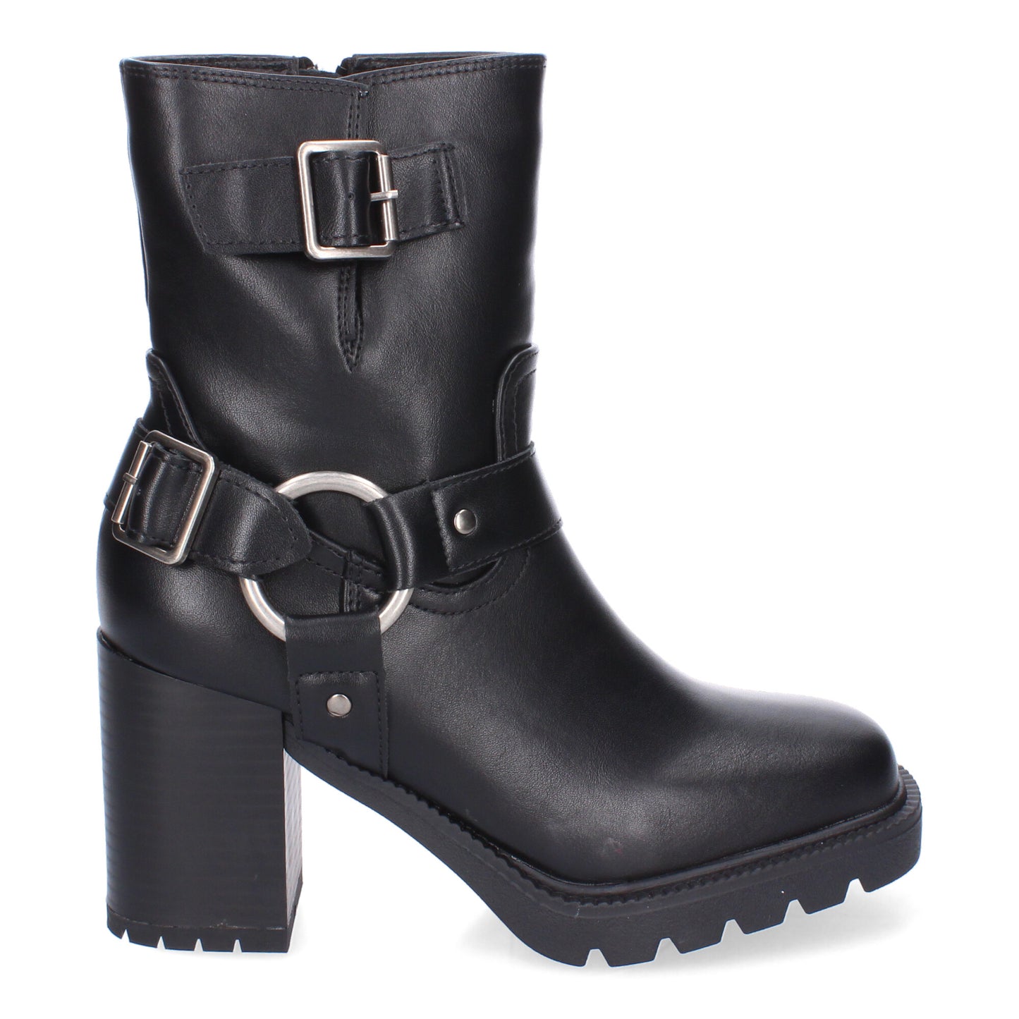 Botas tacón negro suela dentada