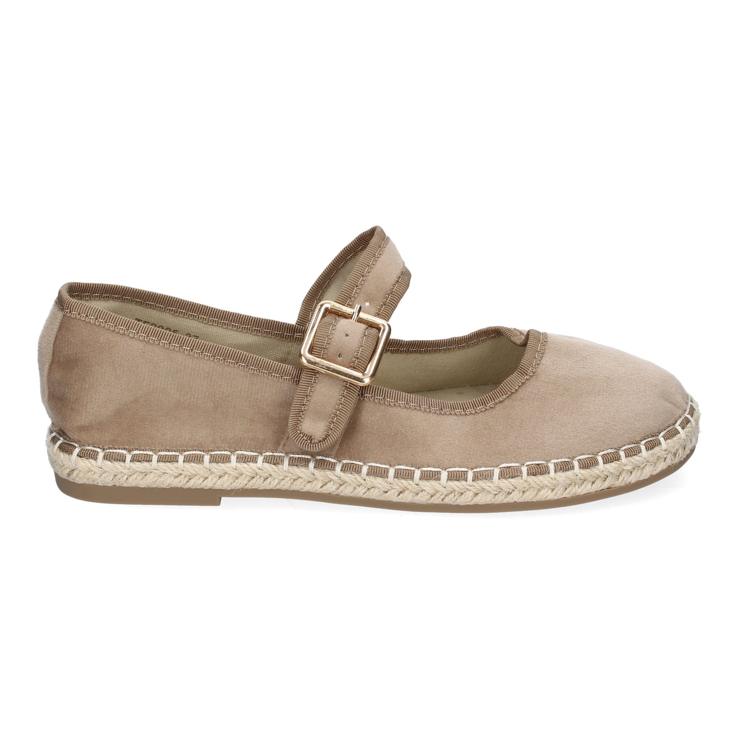 Bailarina Alpargata Kaki de Yute con Hebilla - Diseño Moderno