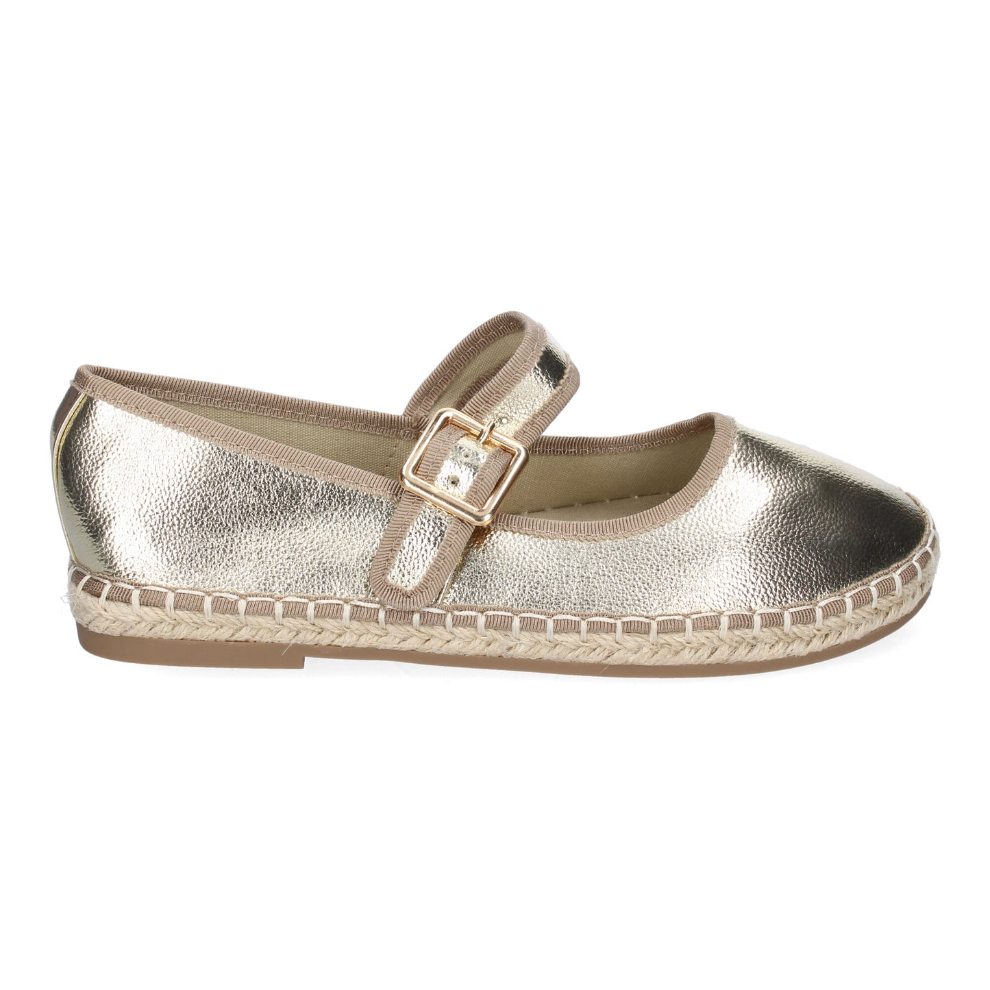 Bailarina Alpargata Oro de Yute con Hebilla - Brillo Veraniego