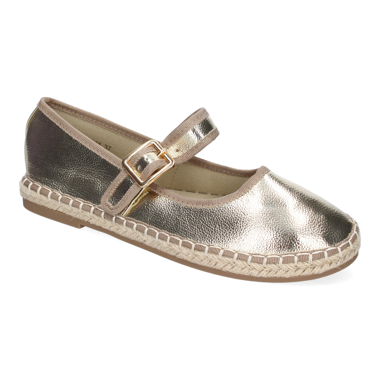Bailarina Alpargata Oro de Yute con Hebilla - Brillo Veraniego