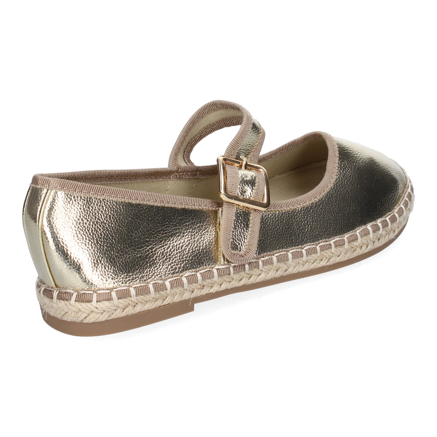 Bailarina Alpargata Oro de Yute con Hebilla - Brillo Veraniego
