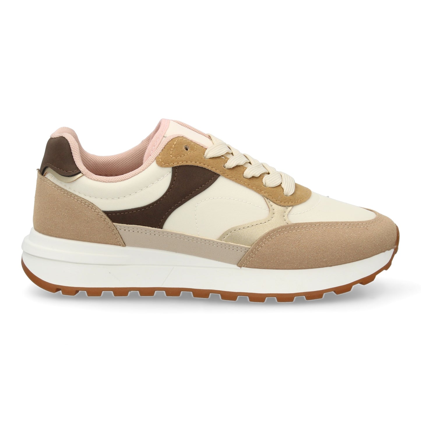 Zapatilla Sneaker Urbana Plana - Camel
