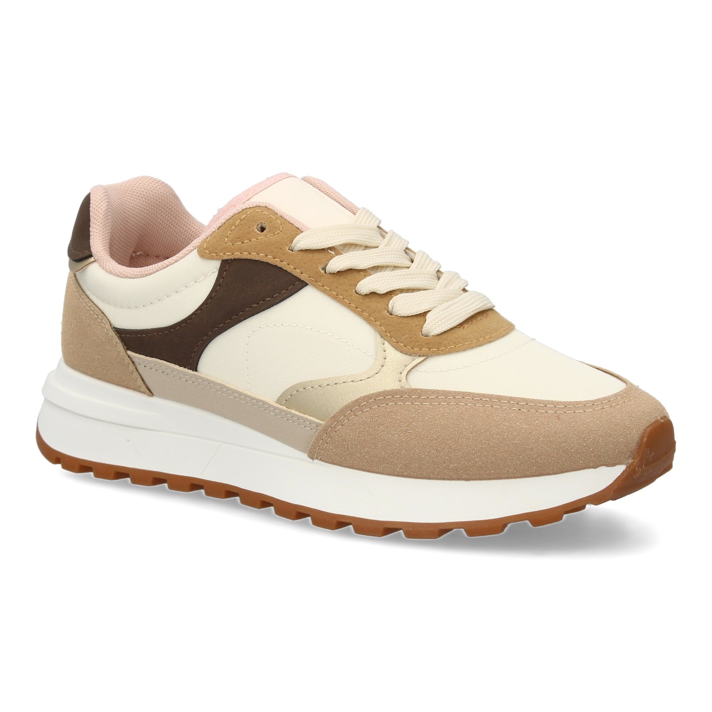 Zapatilla Sneaker Urbana Plana - Camel