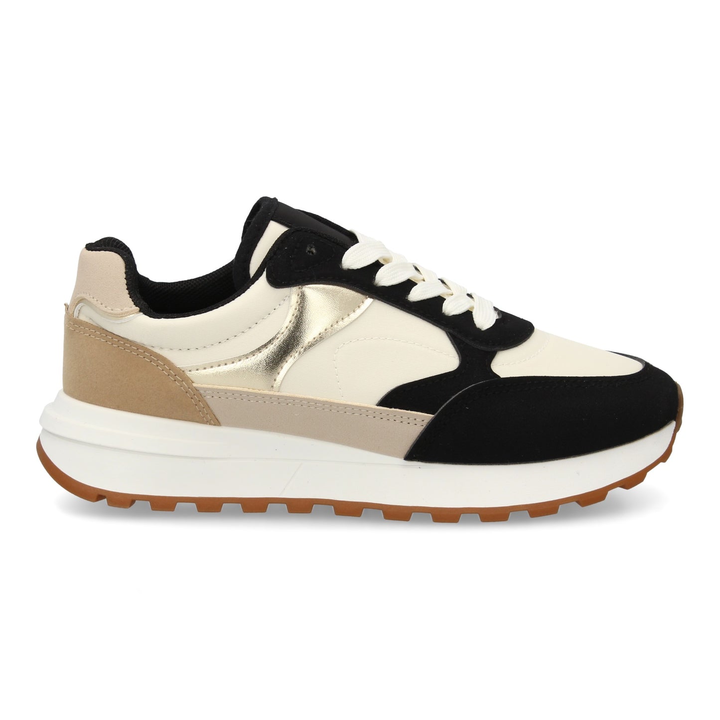 Zapatilla Sneaker Urbana Plana - Negro