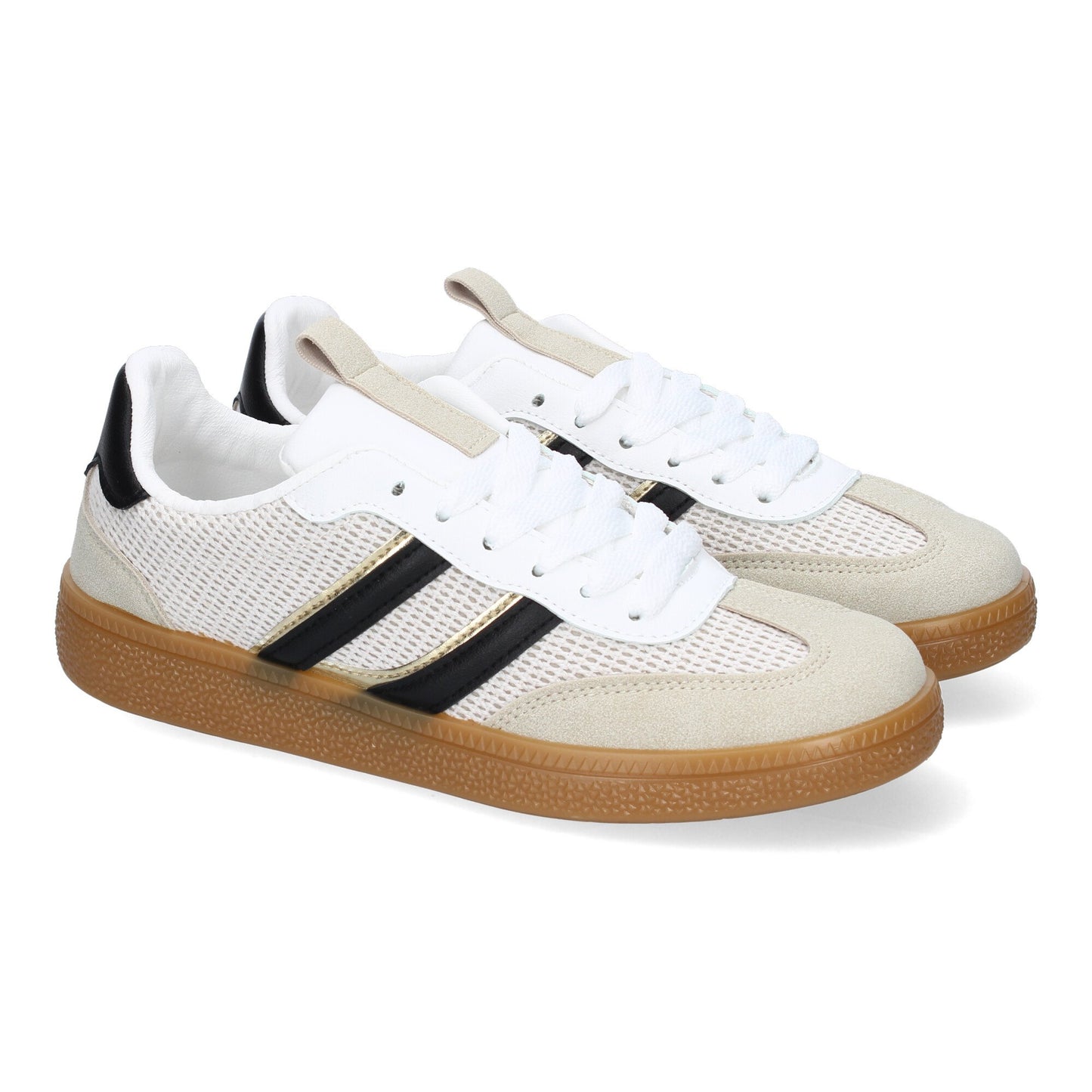 Zapatillas deportivas casuales de mujer color blanco, cómodas, versátiles, ideales para el día a día.