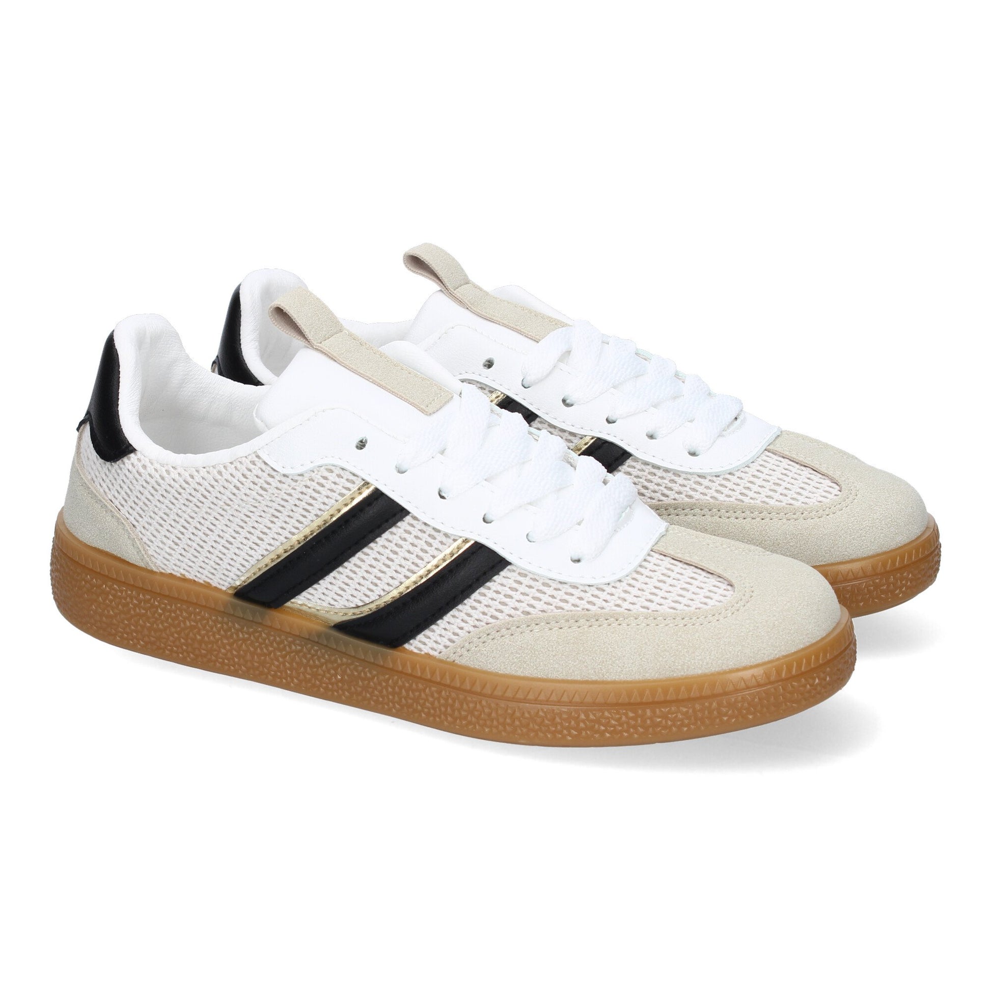 Zapatillas deportivas casuales de mujer color blanco, cómodas, versátiles, ideales para el día a día.